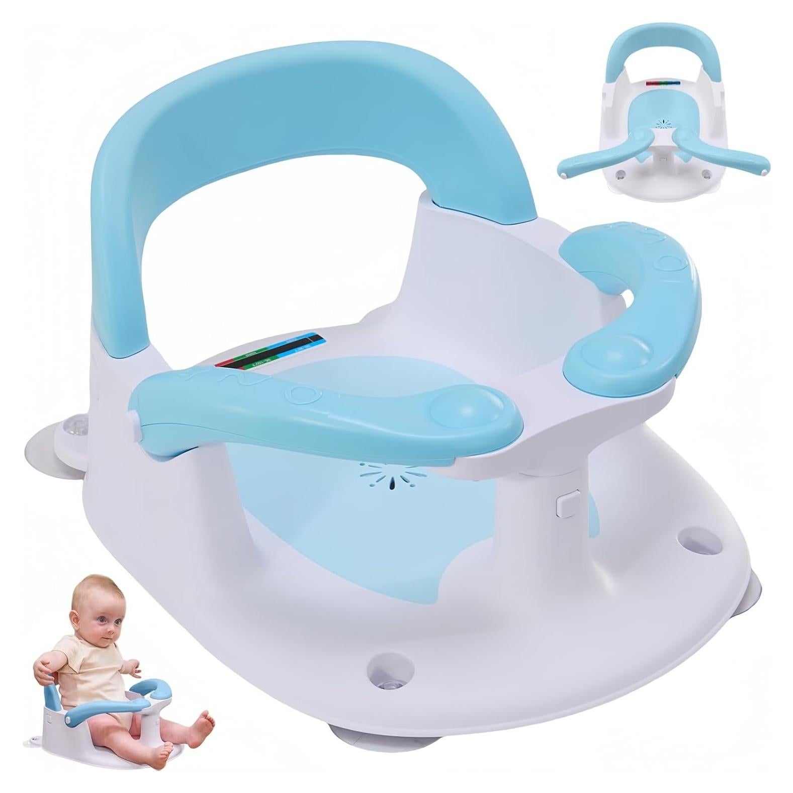 Asiento de Baño para Bebés NFSVLB Azul con Alerta de Temperatura