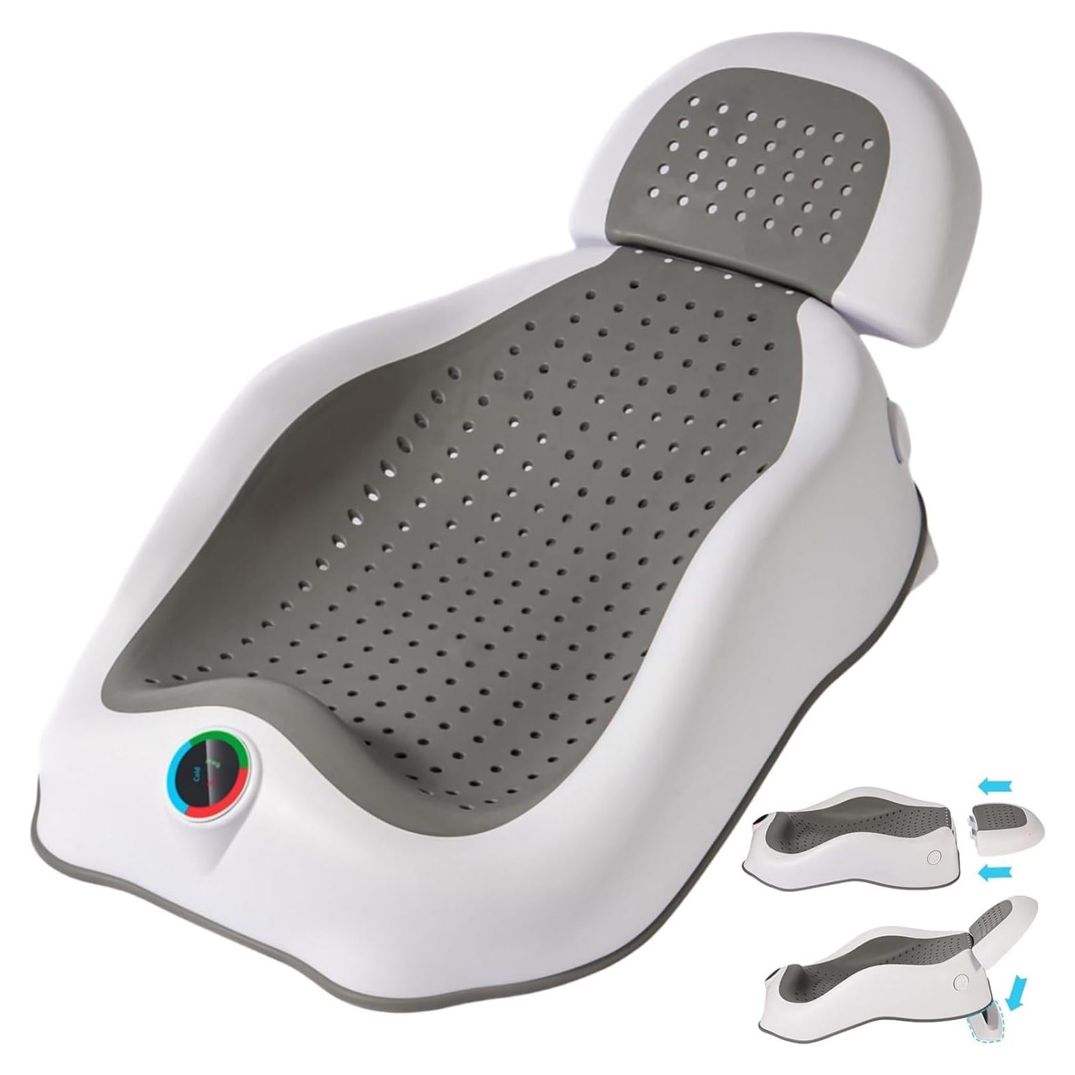 Soporte de Baño para Bebés NFSVLB Gris - Ajustable y Antideslizante