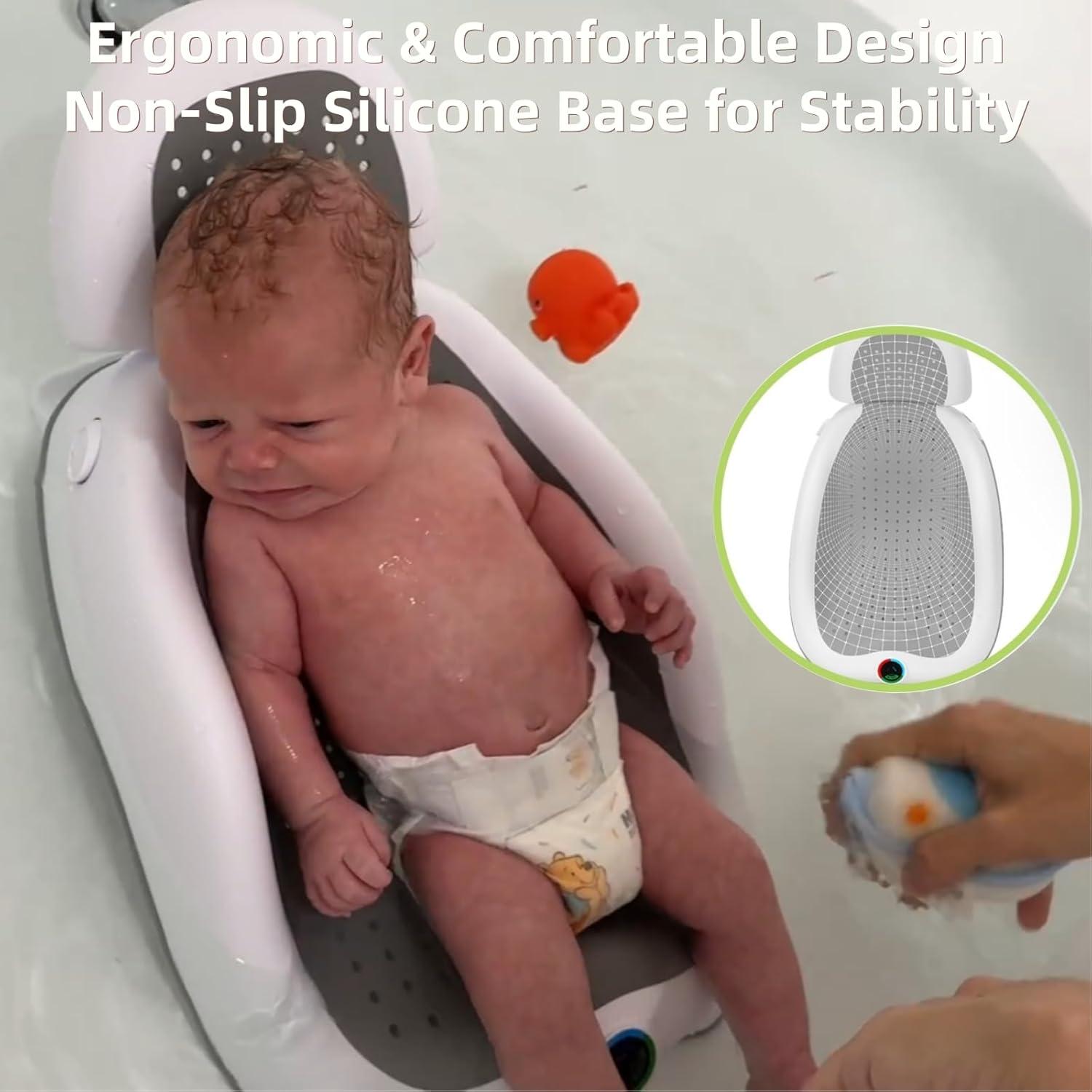 Soporte de Baño para Bebés NFSVLB Gris - Ajustable y Antideslizante