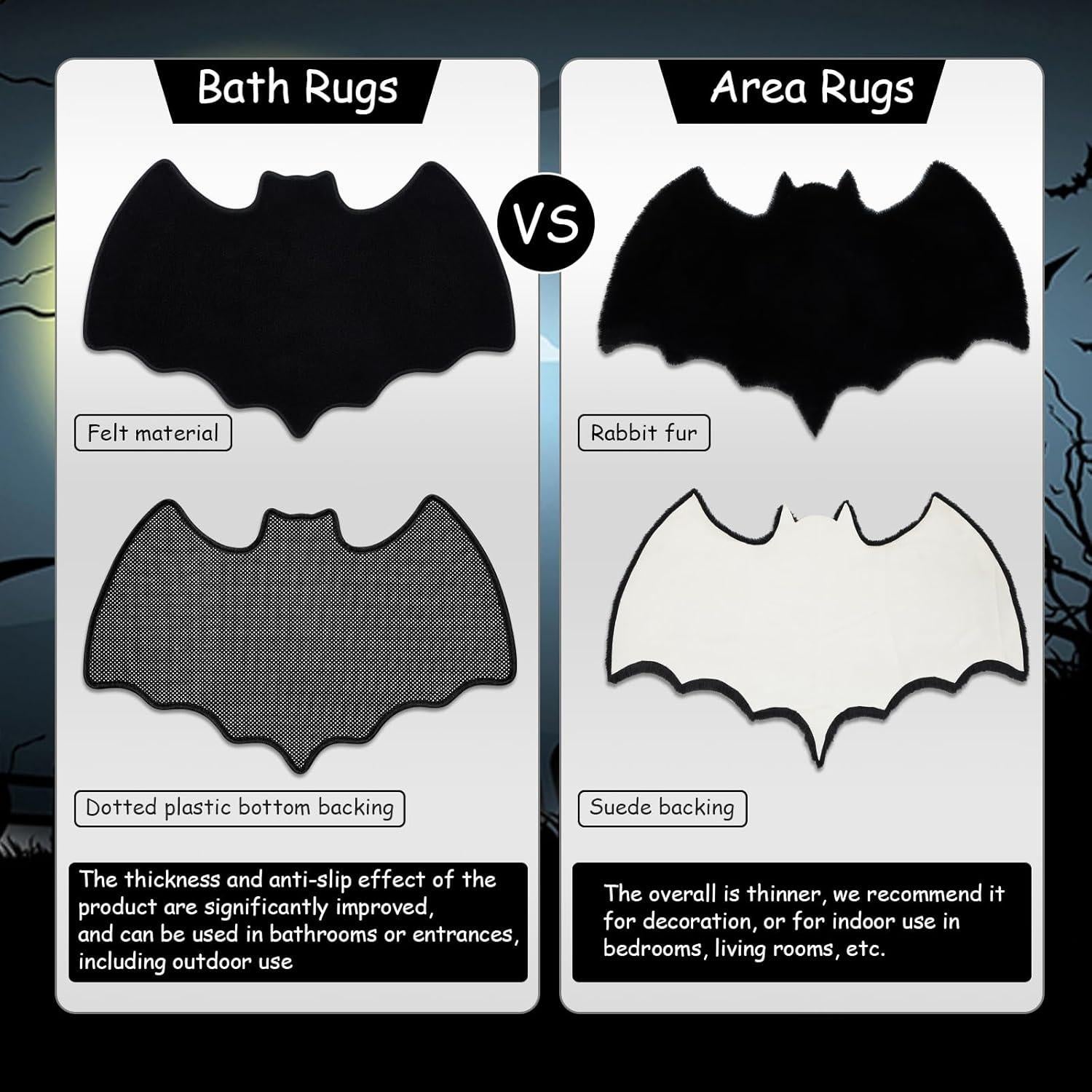 Alfombra de Bienvenida Murciélago Xuhal 28x33 cm Antideslizante