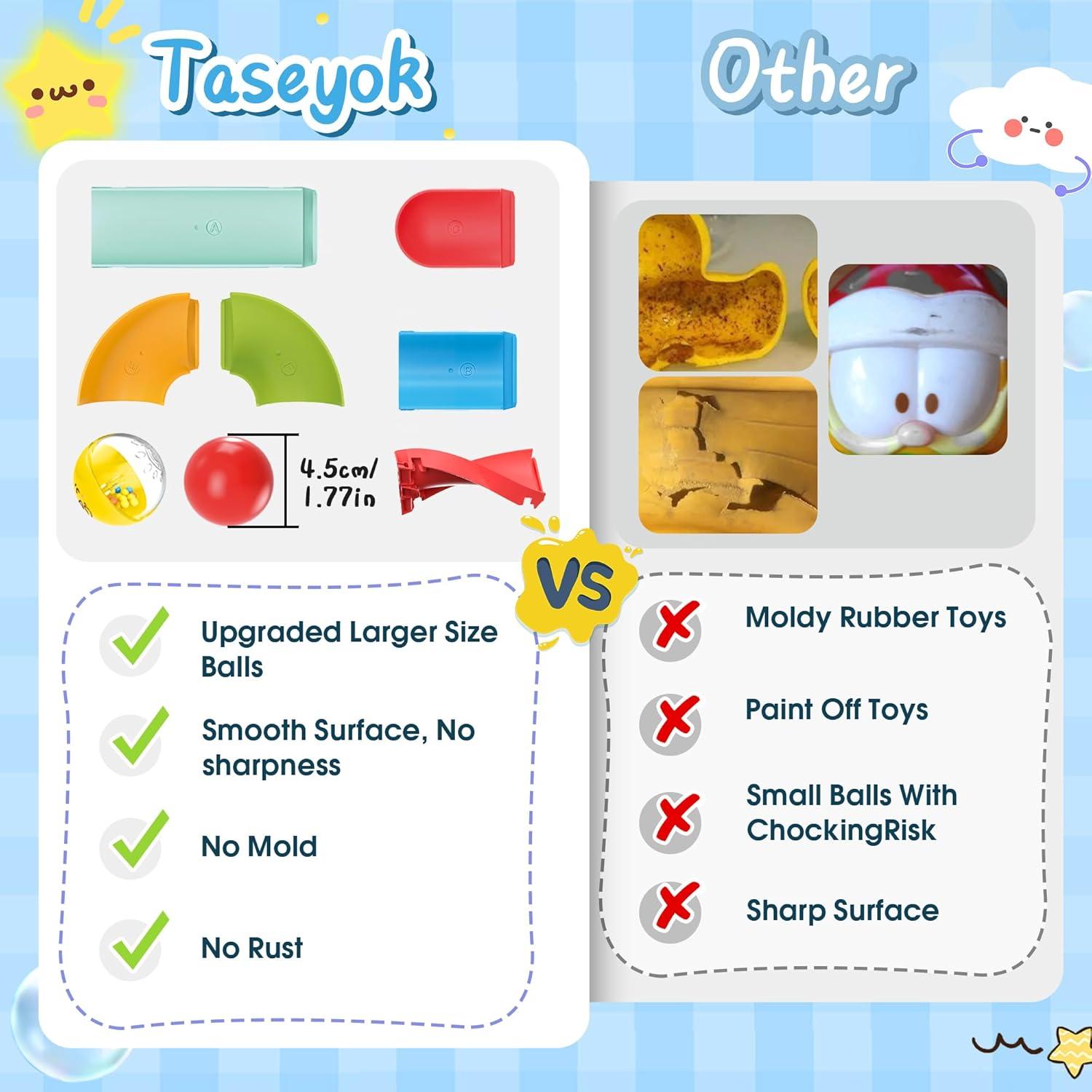 Juguetes de Baño Taseyok Pista de Bolas 28 cm para Niños