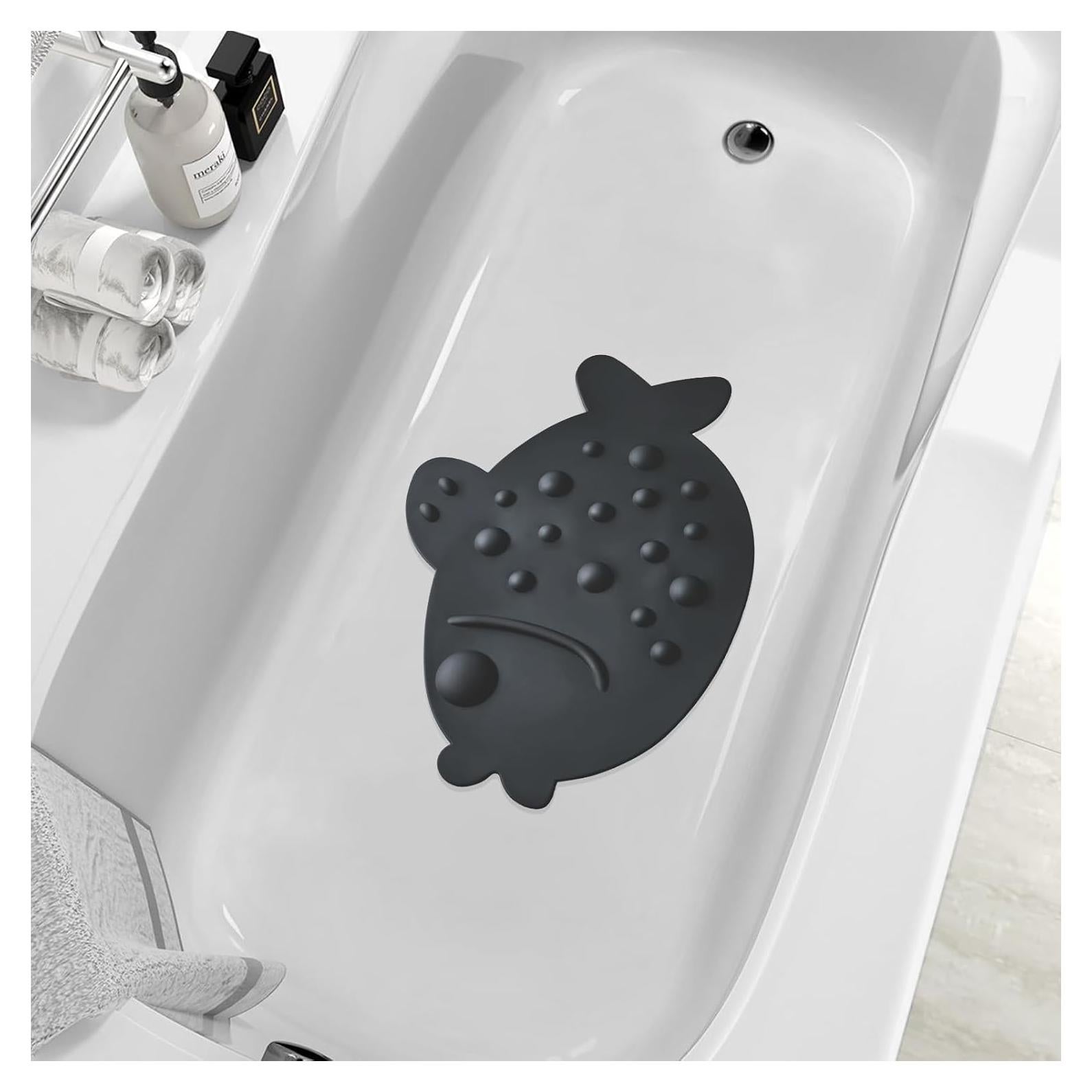 Alfombra Antideslizante ZHICHENG 58x42cm para Baño Negro