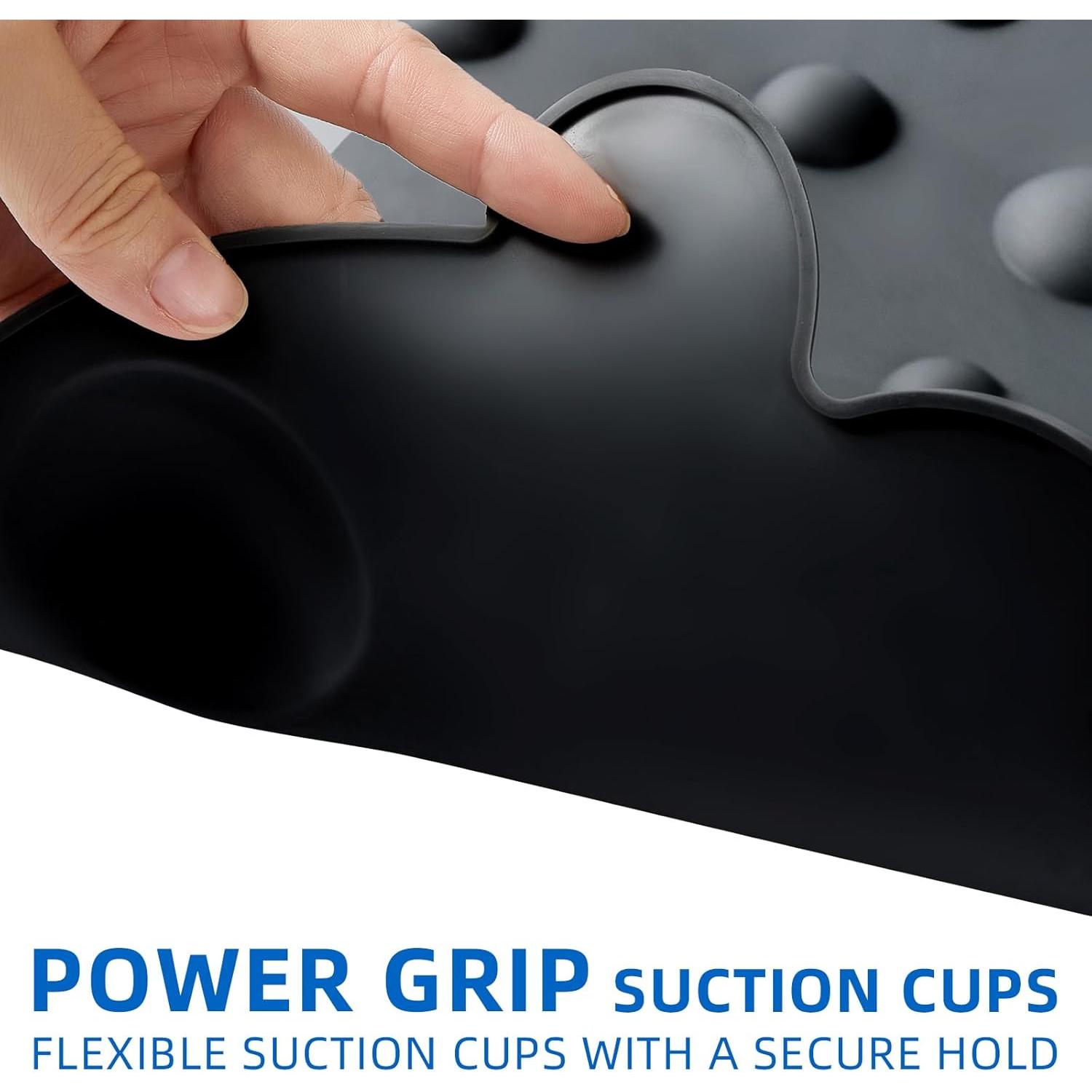 Alfombra Antideslizante ZHICHENG 58x42cm para Baño Negro