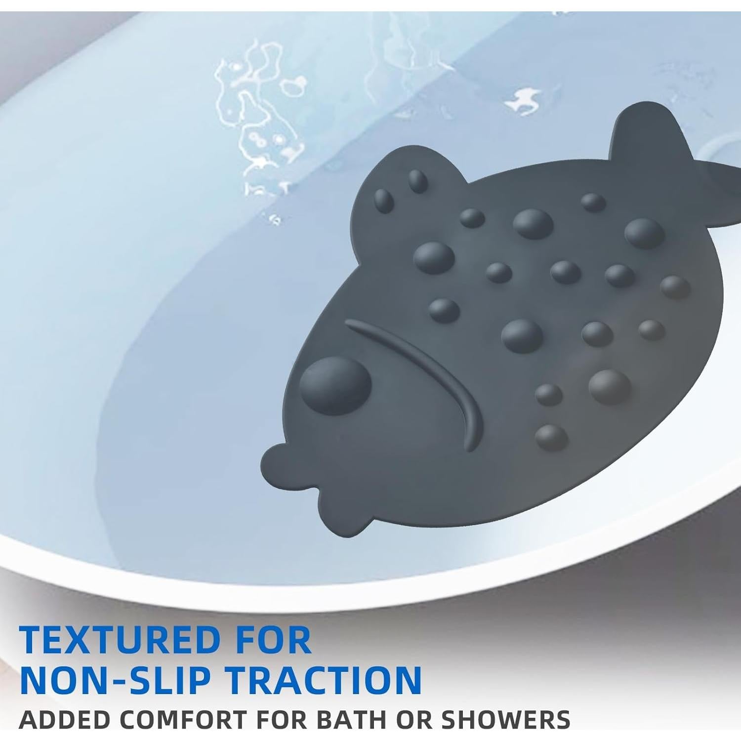 Alfombra Antideslizante ZHICHENG 58x42cm para Baño Negro