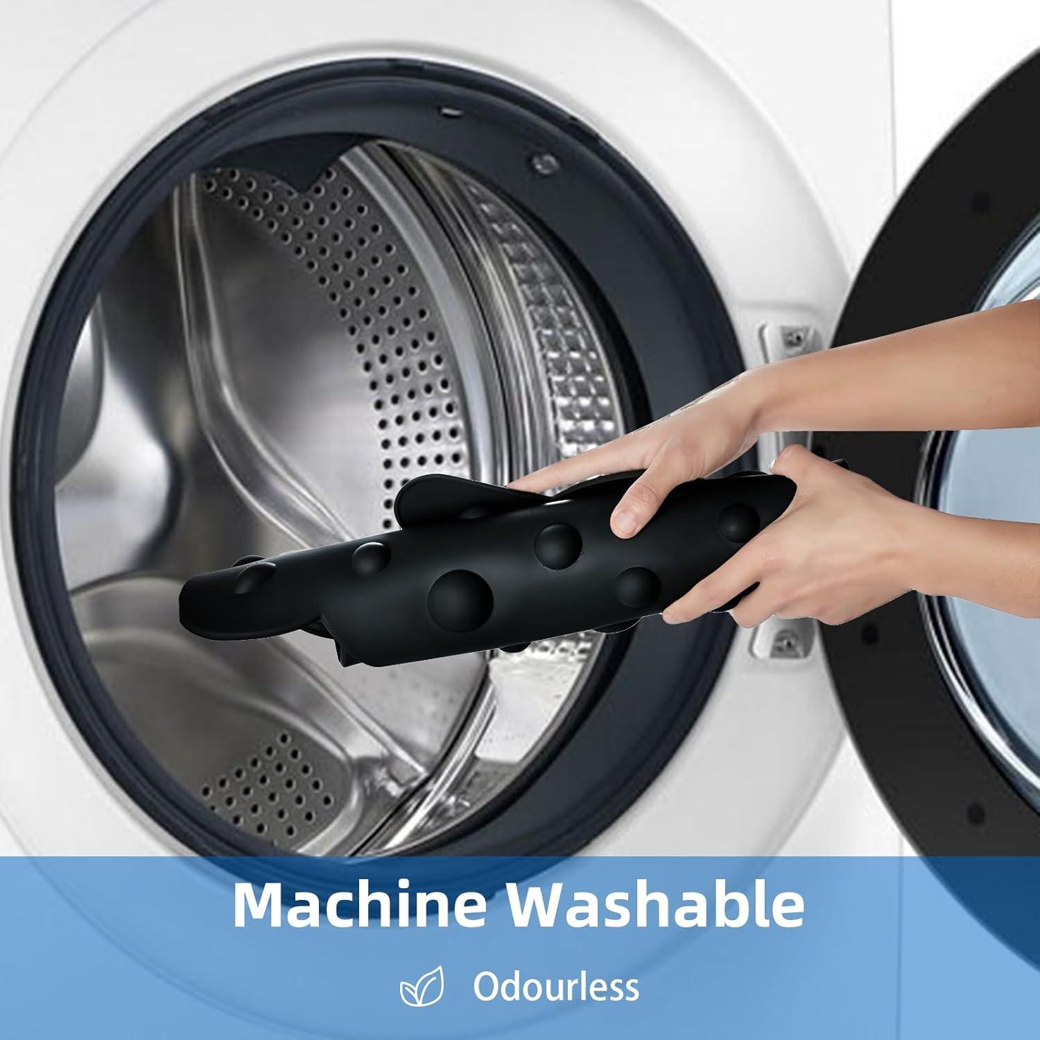 Alfombra Antideslizante ZHICHENG 58x42cm para Baño Negro