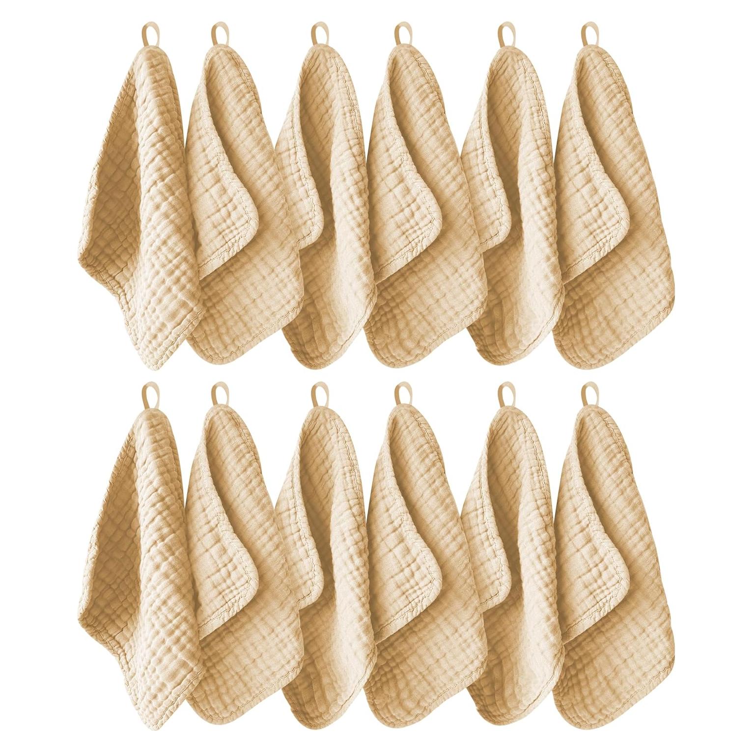 Toallitas de Muselina para Bebé Ease Cubs 100% Algodón 12 Pzas