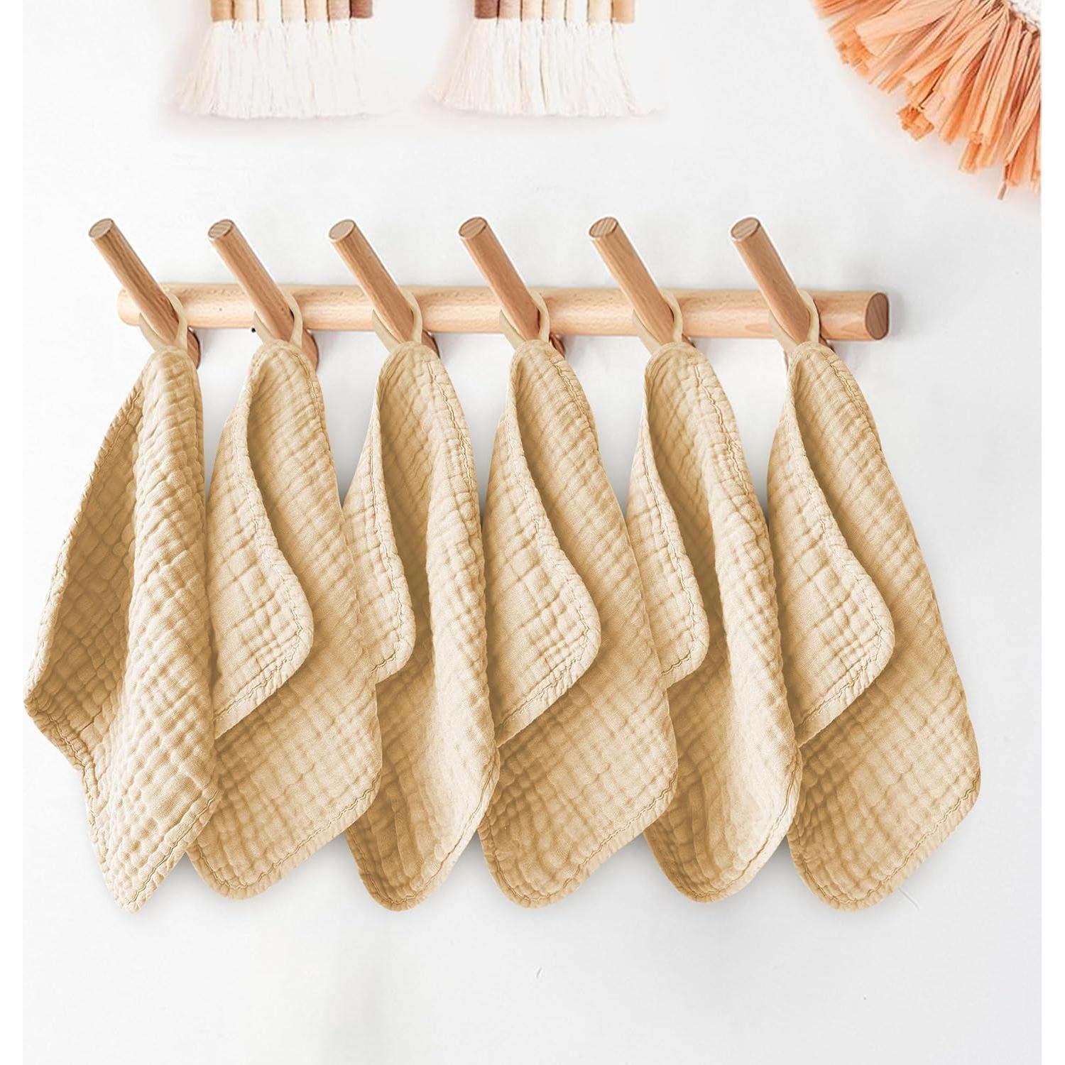 Toallitas de Muselina para Bebé Ease Cubs 100% Algodón 12 Pzas