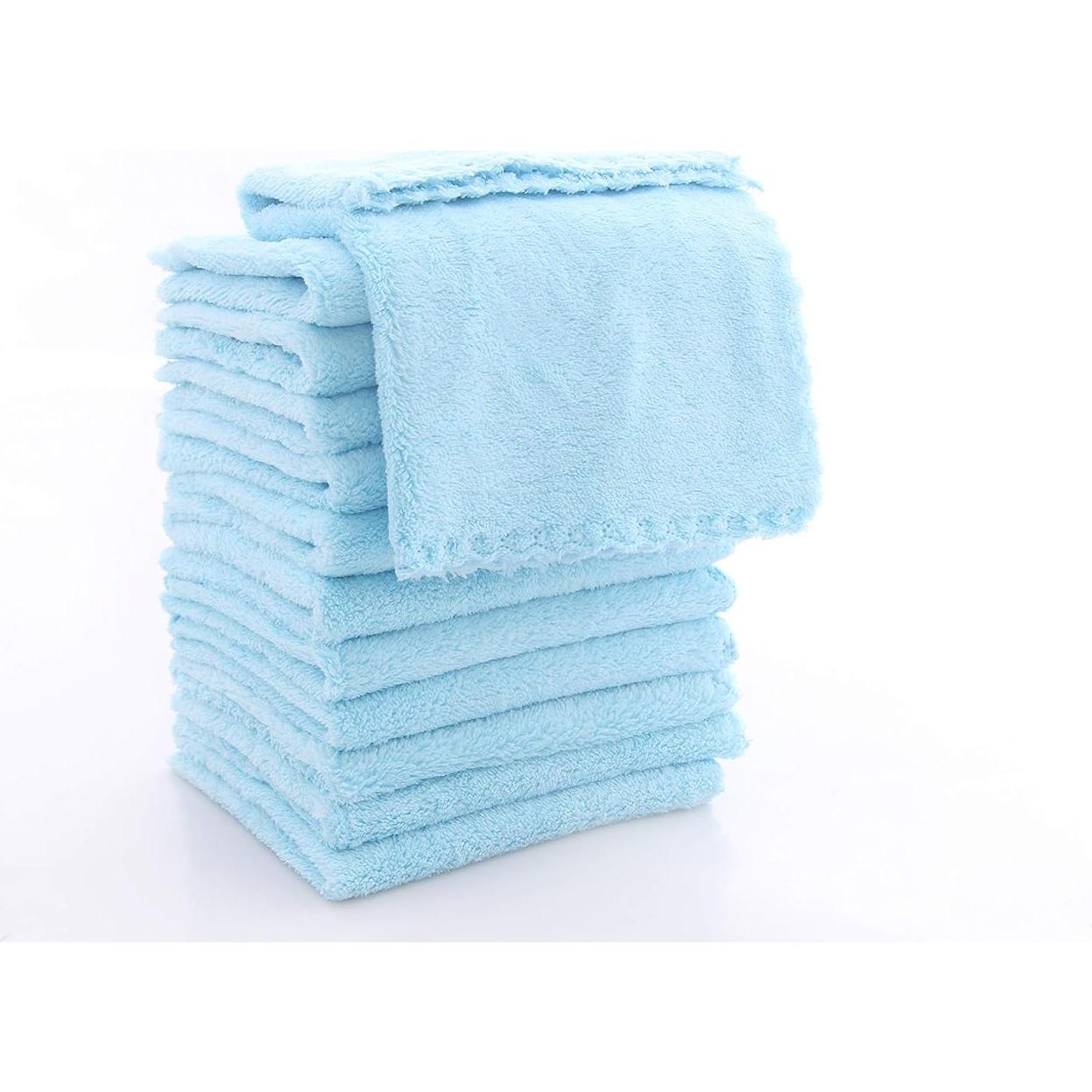 Paquete de 12 Paños de Baño Spotted Play Acuamarina 30x30 cm