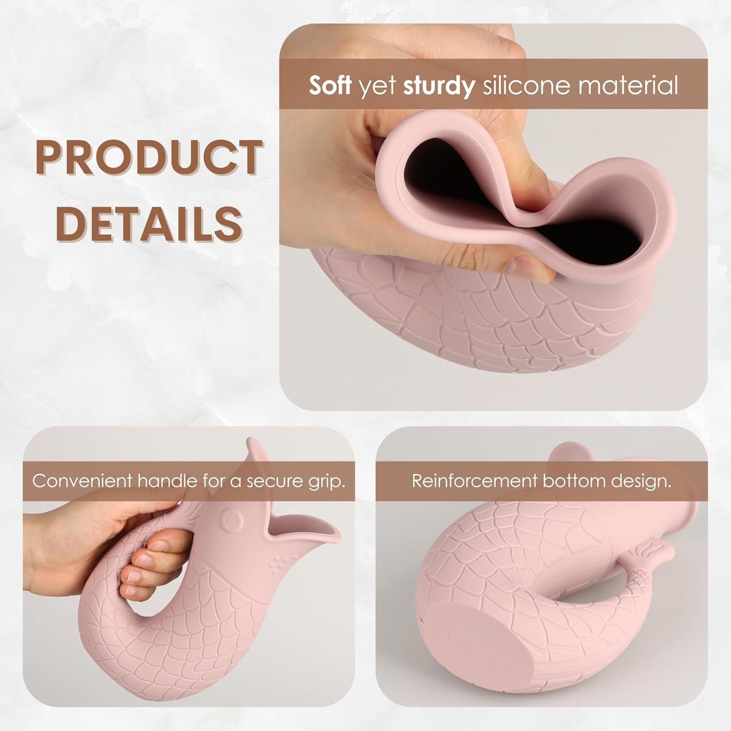 Taza de Enjuague para Bebés Mintlyfe Rosa Pálido 330ml