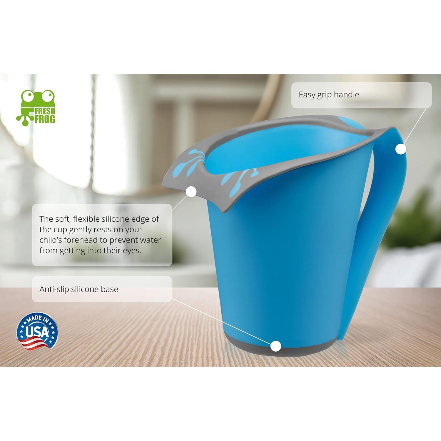 Taza de Baño Plástico 800ml Fresh Frog Cascada Azul