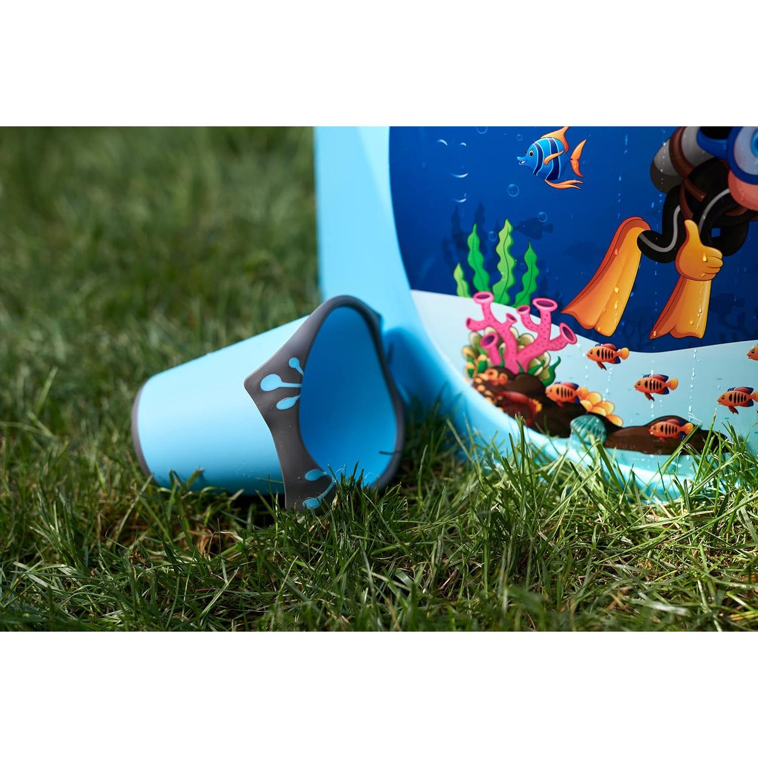 Taza de Baño Plástico 800ml Fresh Frog Cascada Azul