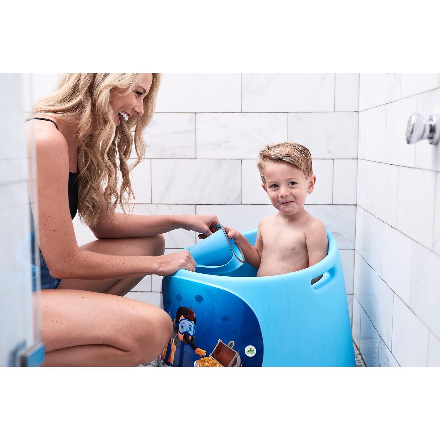 Taza de Baño Plástico 800ml Fresh Frog Cascada Azul