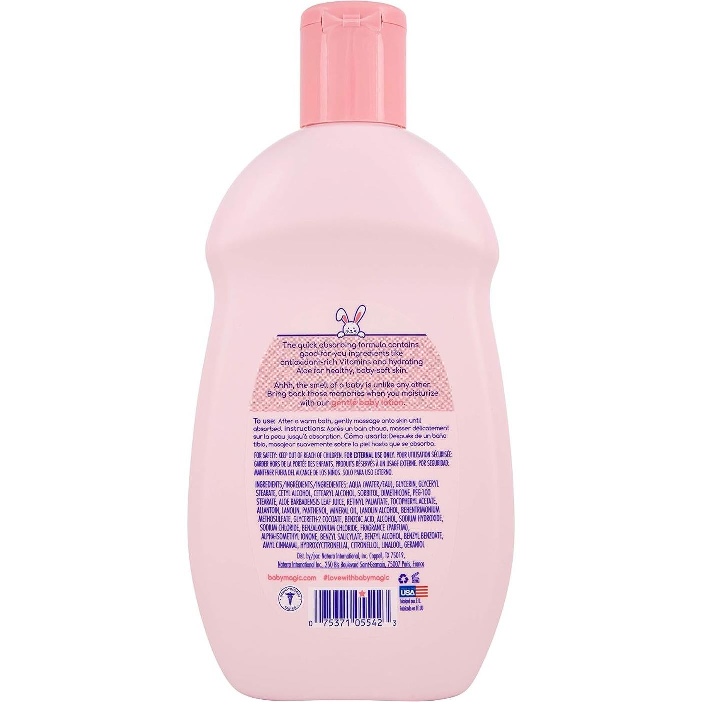 Loción Suave para Bebés Magic 255g - Hidratante con Aloe y Vitaminas