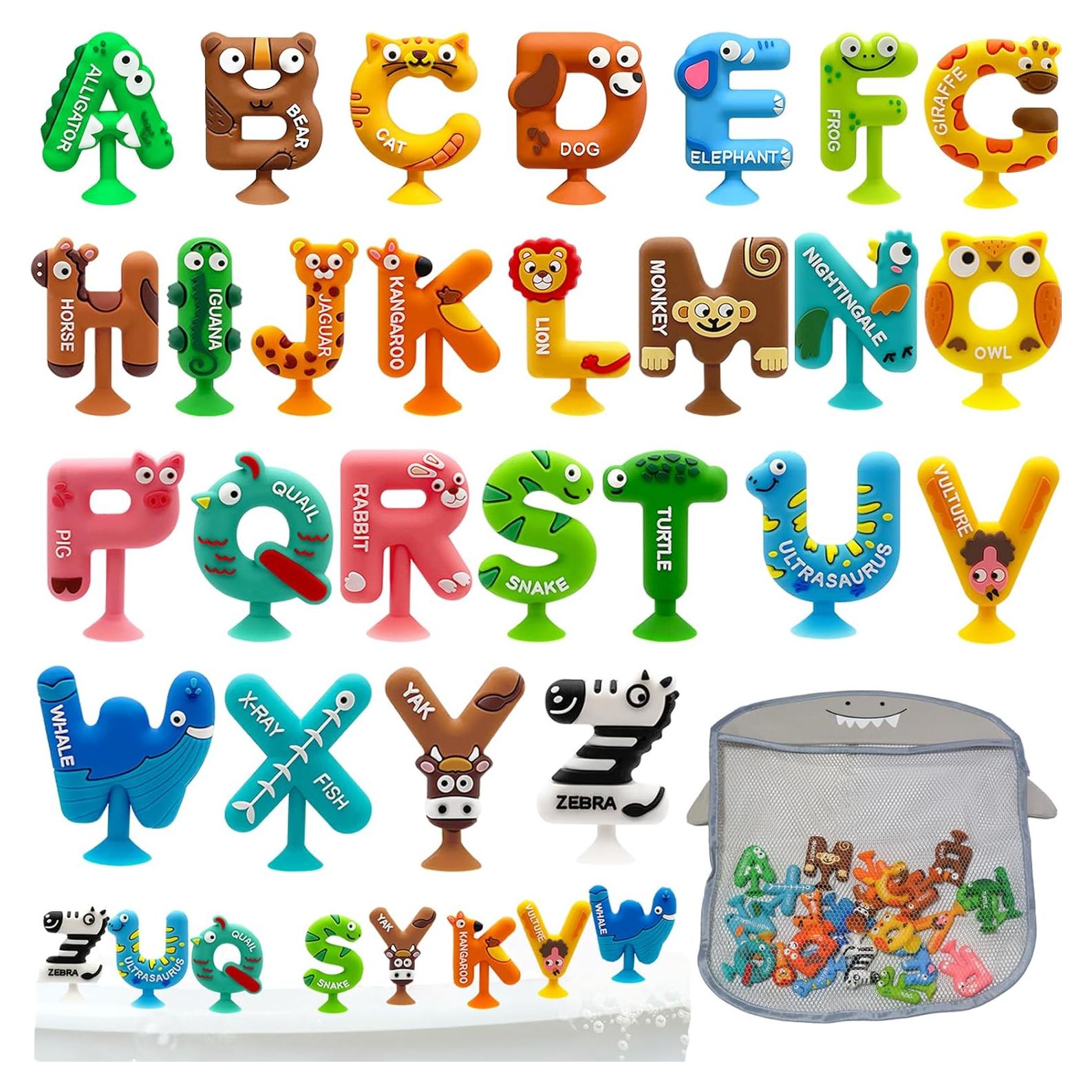 Juguetes de Baño Educativos 26 Piezas Silicona Genérico