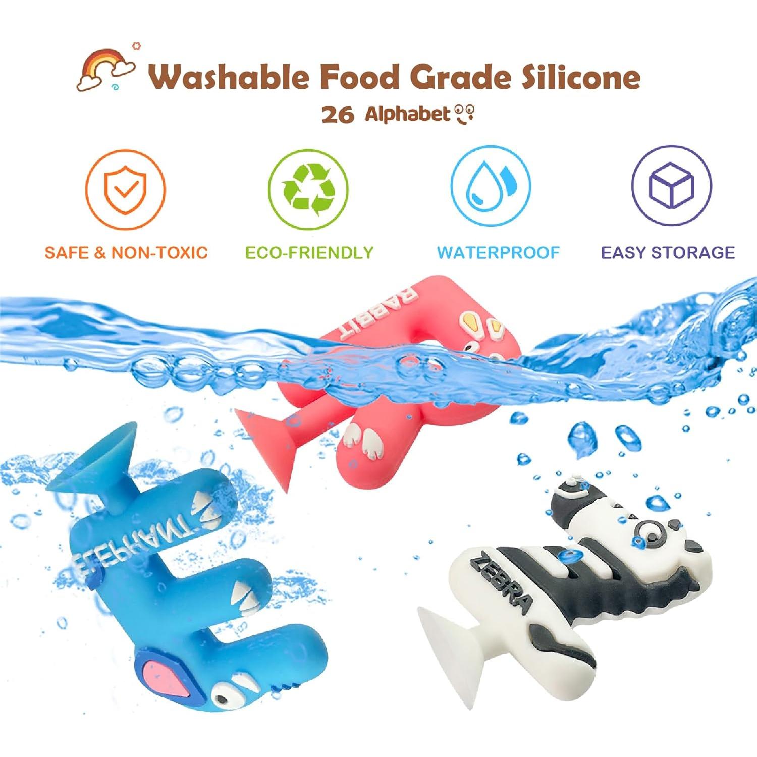 Juguetes de Baño Educativos 26 Piezas Silicona Genérico