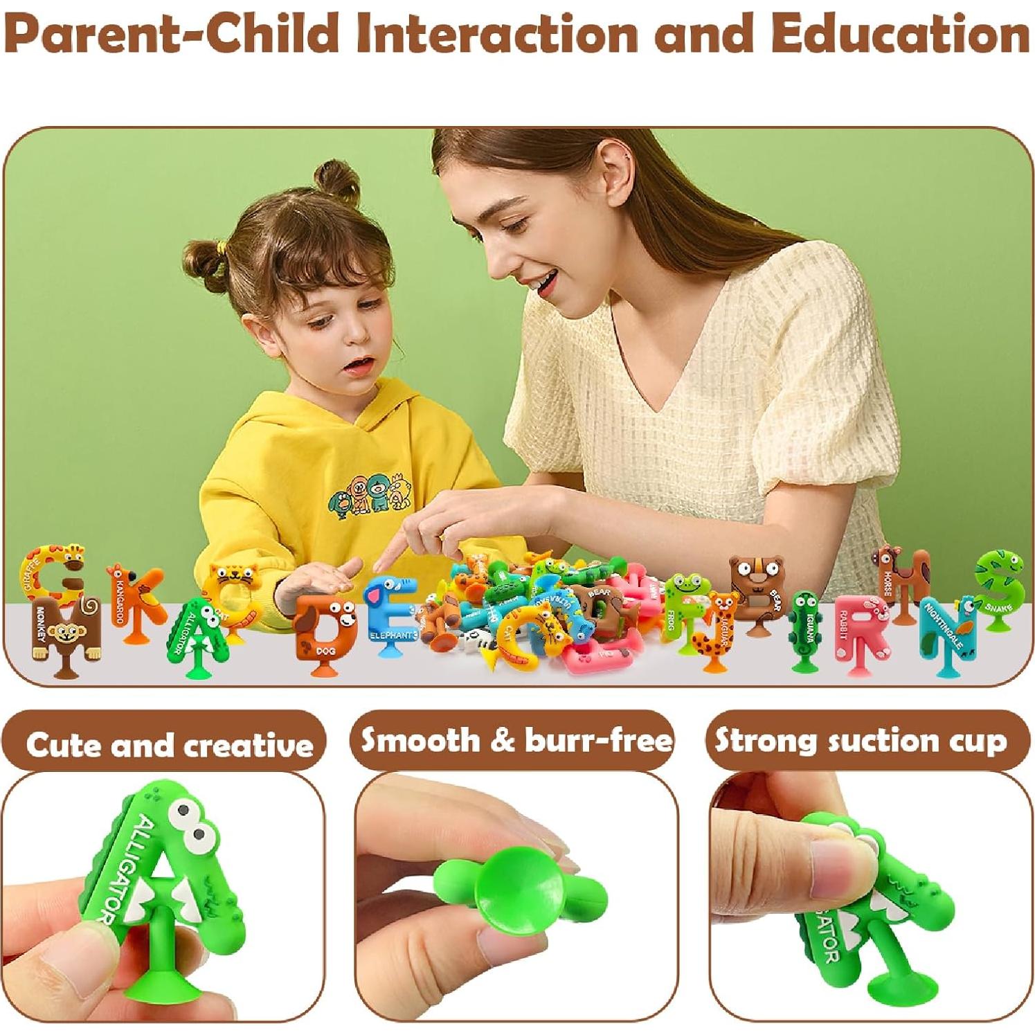 Juguetes de Baño Educativos 26 Piezas Silicona Genérico