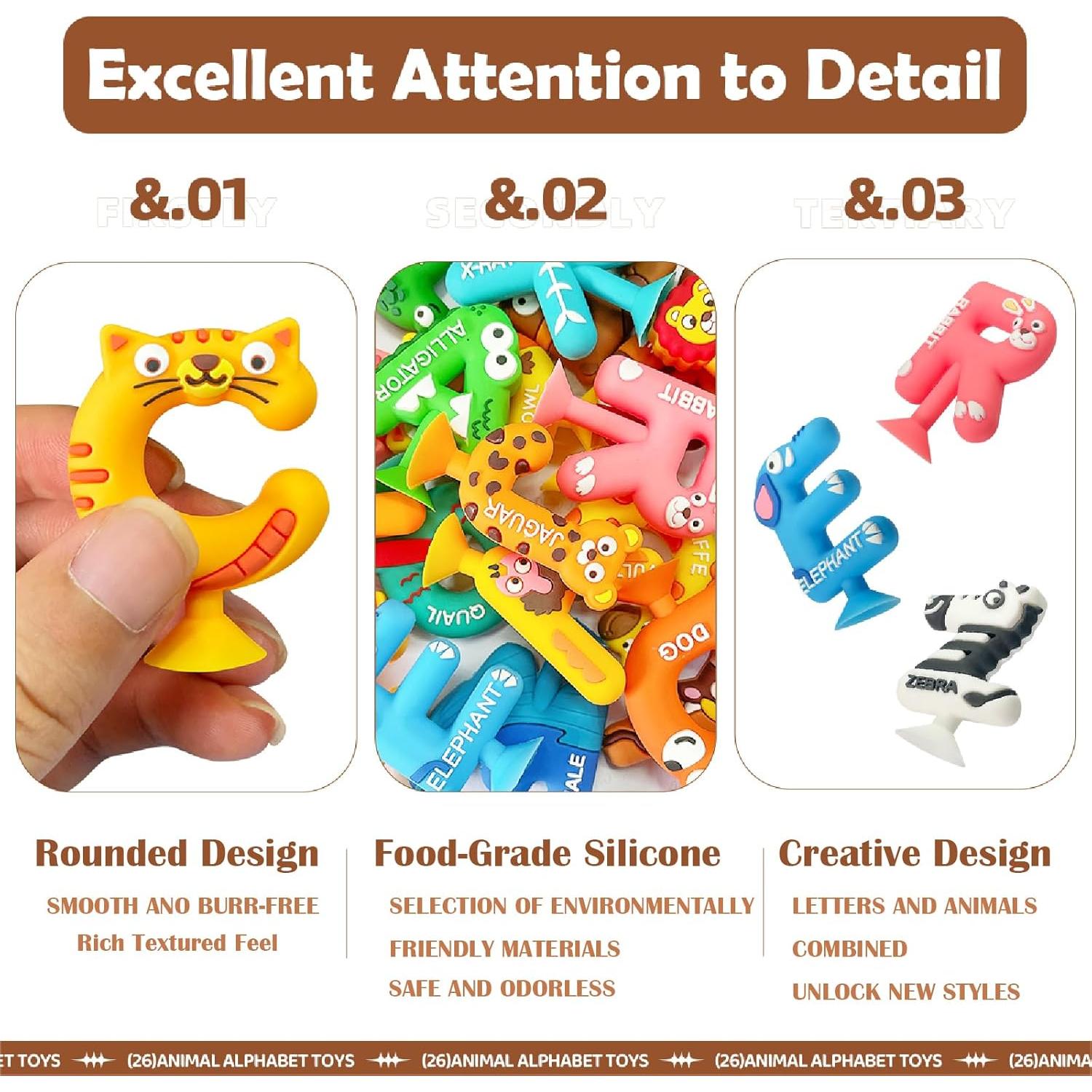 Juguetes de Baño Educativos 26 Piezas Silicona Genérico