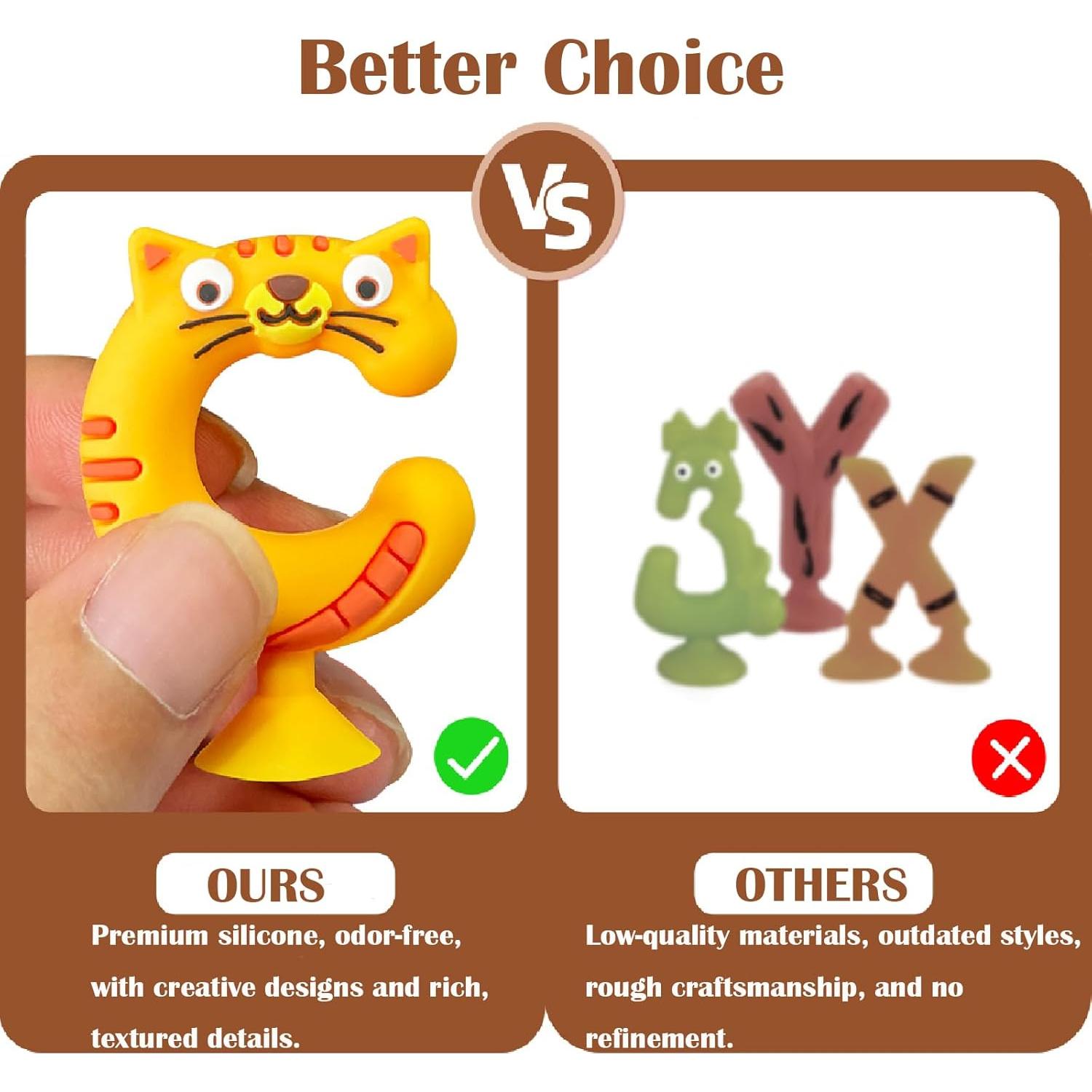 Juguetes de Baño Educativos 26 Piezas Silicona Genérico