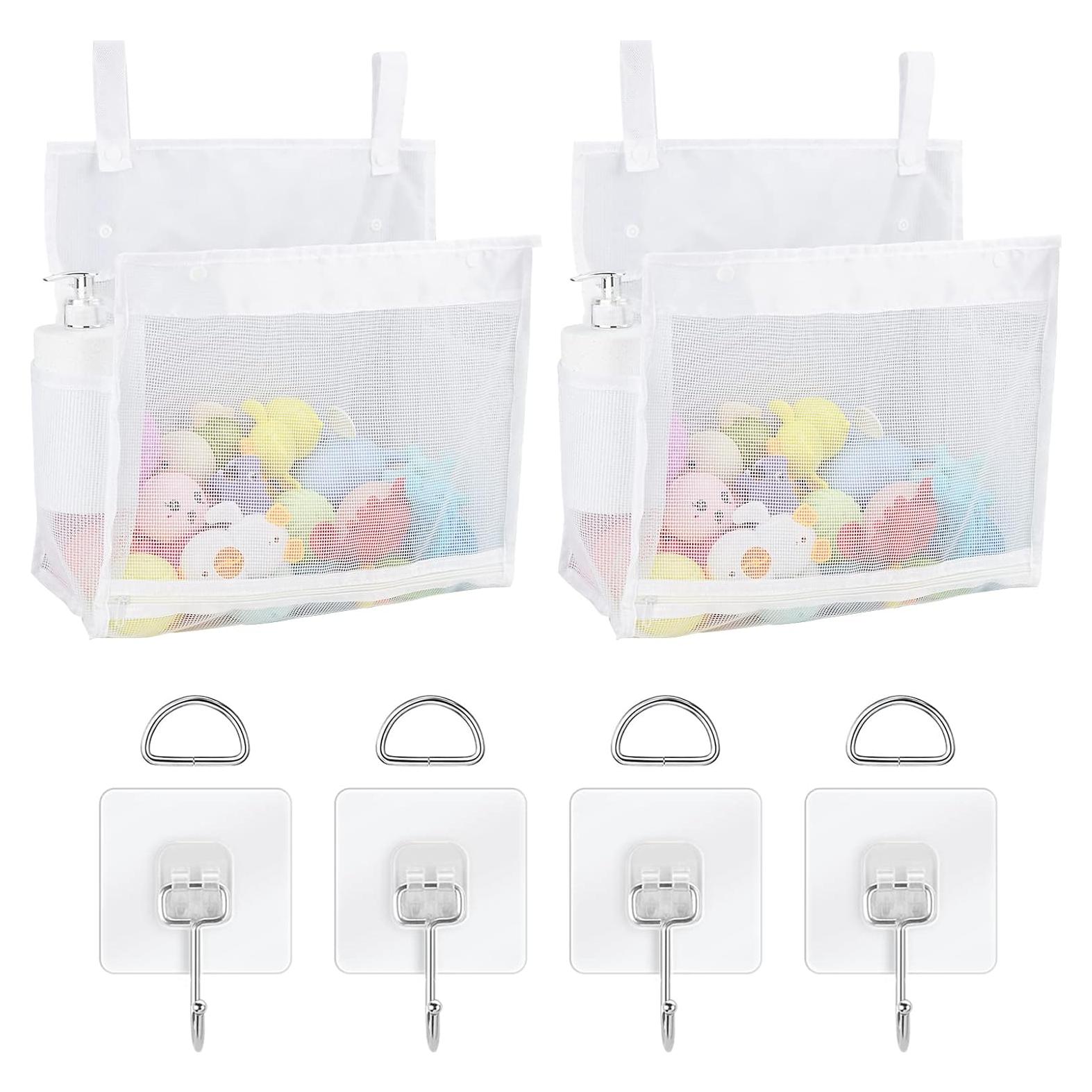Organizador de Juguetes de Baño Adorila - 2 Piezas Malla Blanco