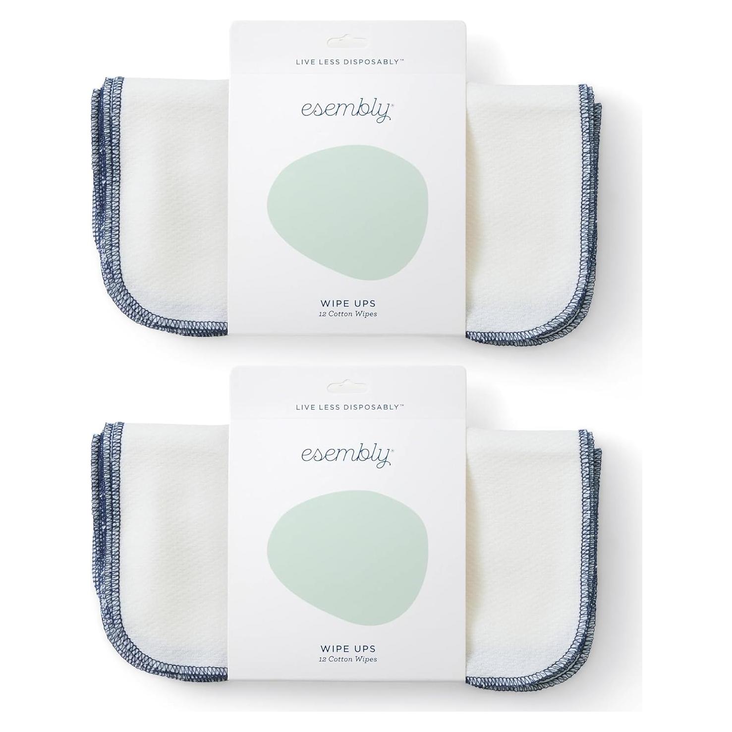 Toallitas Reutilizables Esembly de Algodón Orgánico - 24 Unidades