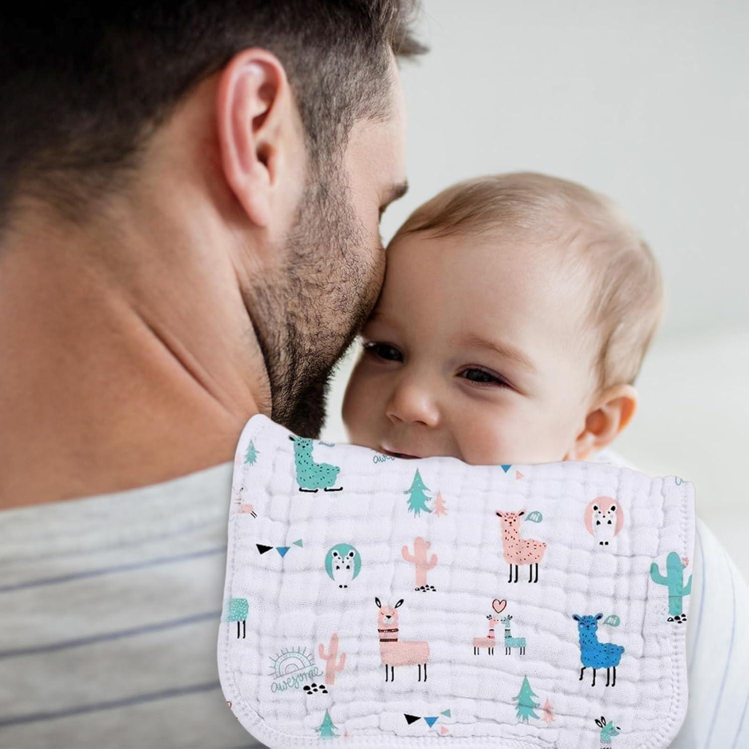 Paquete de 6 Pañales Muslin para Eructar Looxii 100% Algodón 50.8x25.4 cm