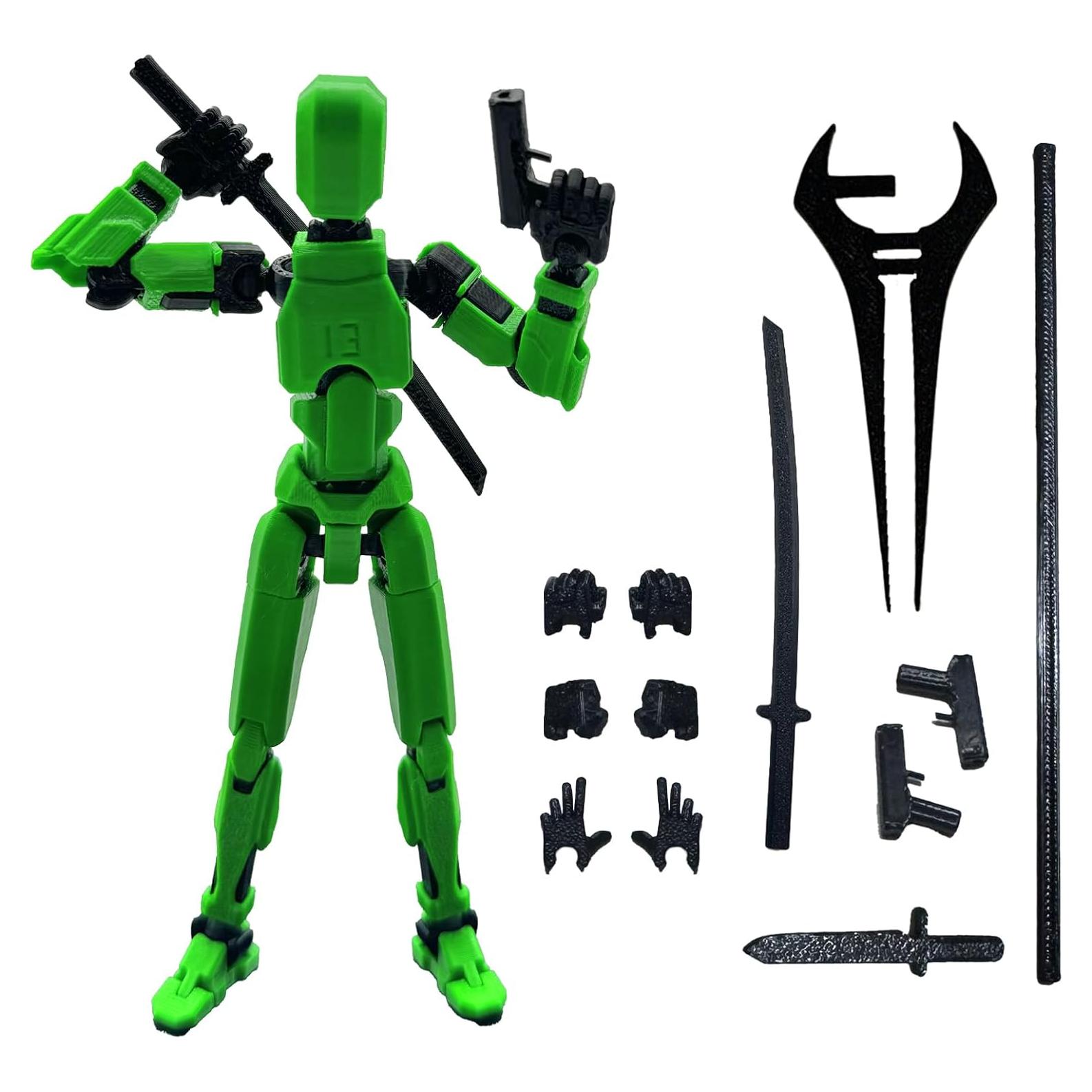 Figura de Acción Dummy13 3D Verde 14 cm con Accesorios