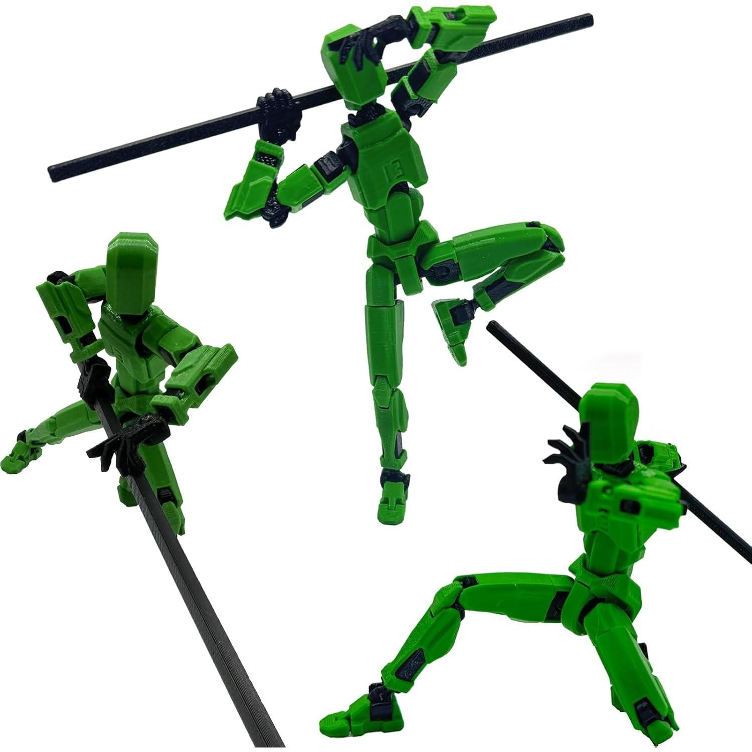 Figura de Acción Dummy13 3D Verde 14 cm con Accesorios