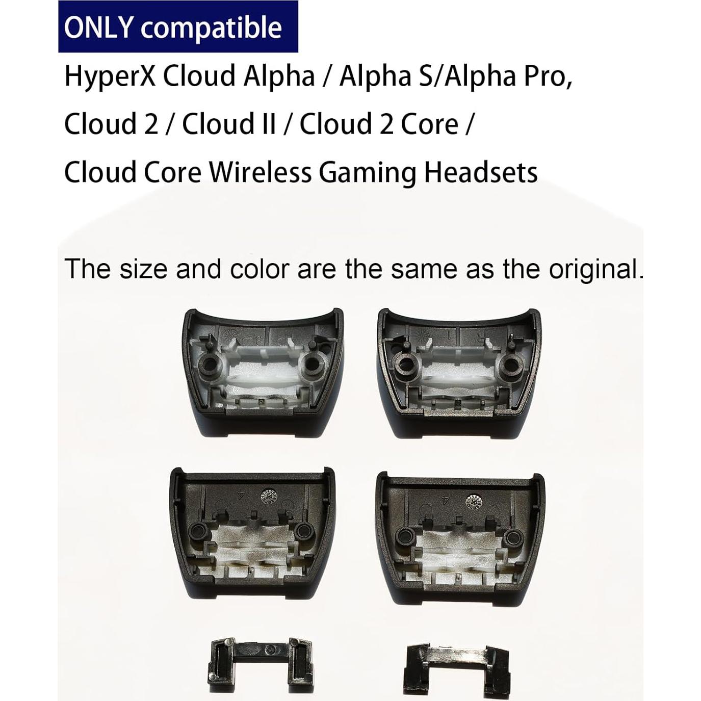 Clamps de bisagra LYSvvx para HyperX Cloud Alpha - Repuesto