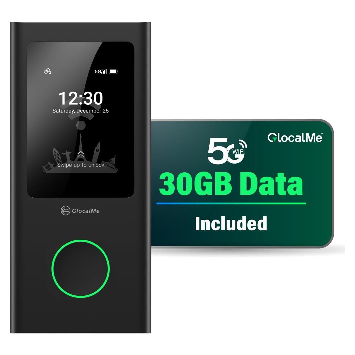 Hotspot Móvil GlocalMe Numen Air 5G con 30GB Datos