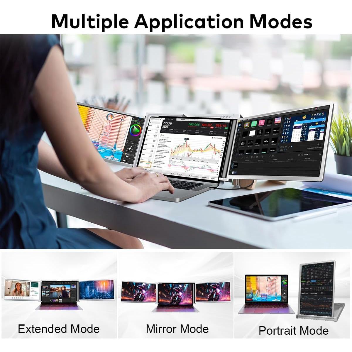 Monitor Portátil FQQ 14" FHD 1920x1200 para Laptop