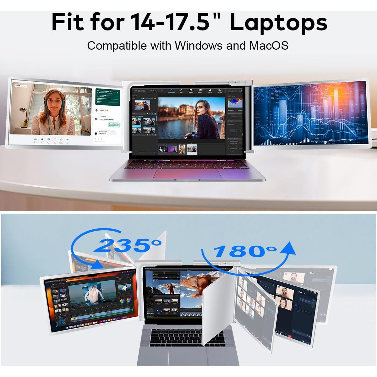 Monitor Portátil FQQ 14" FHD 1920x1200 para Laptop