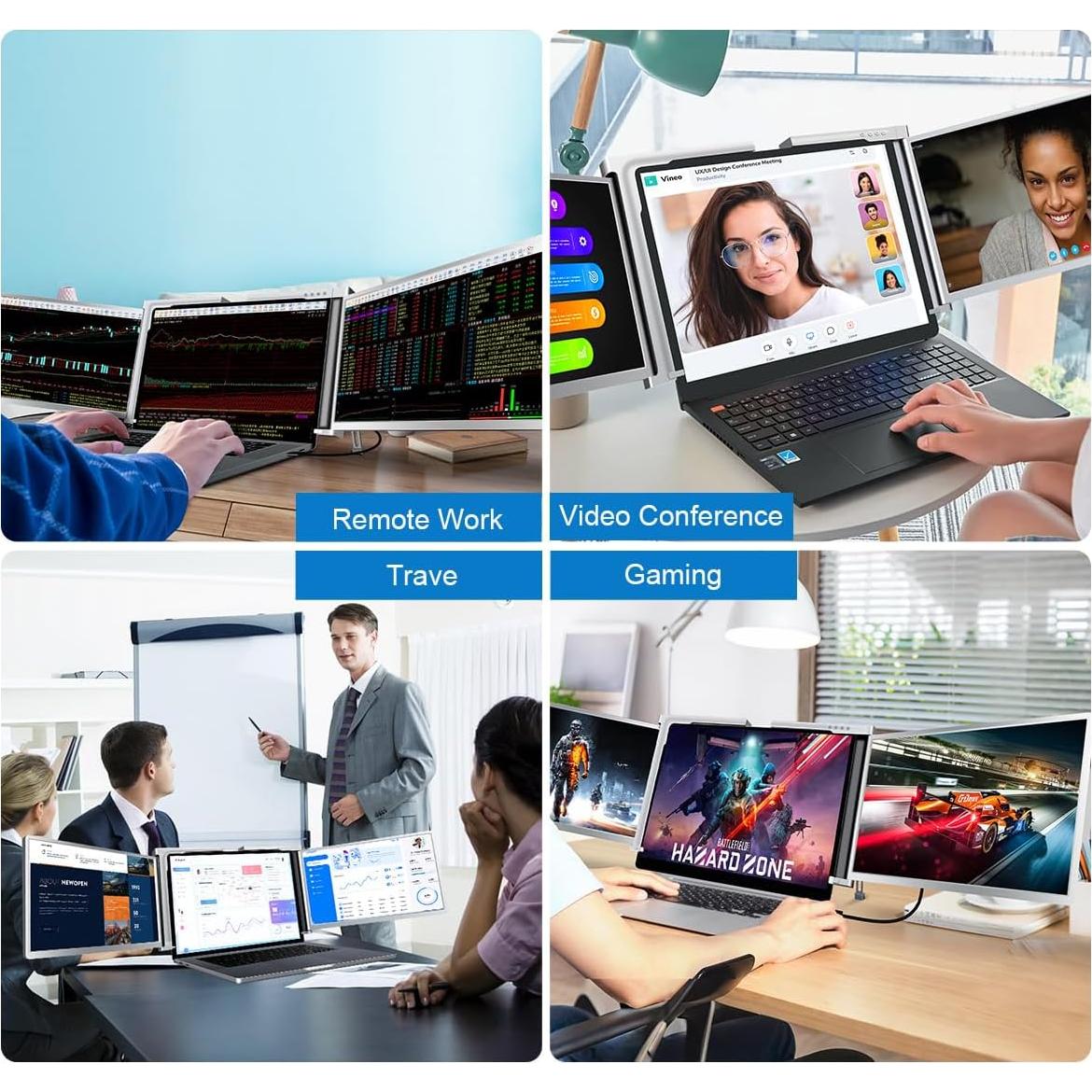 Monitor Portátil FQQ 14" FHD 1920x1200 para Laptop