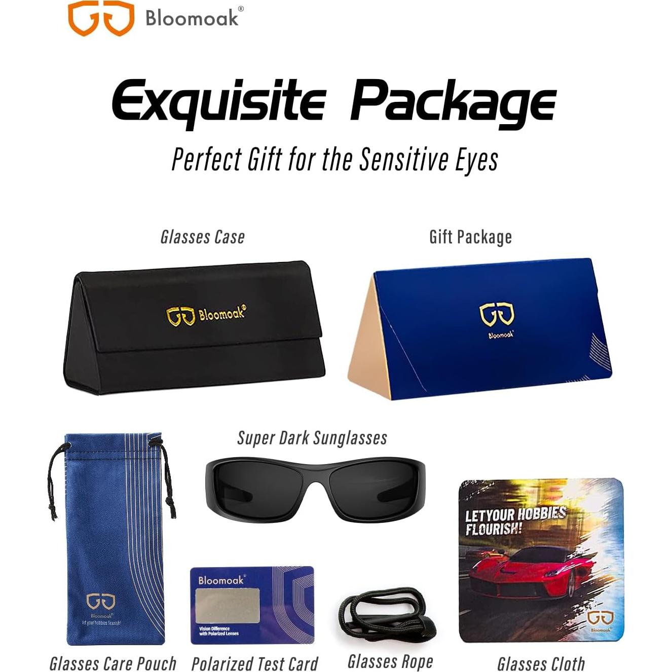 Gafas de sol polarizadas Bloomoak CAT 4 UV400 unisex negras