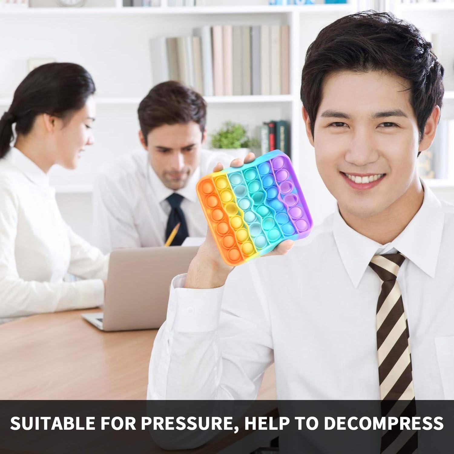 Juego de 2 Juguetes Sensoriales Pop Fidget Fpxnb - Redondo y Cuadrado