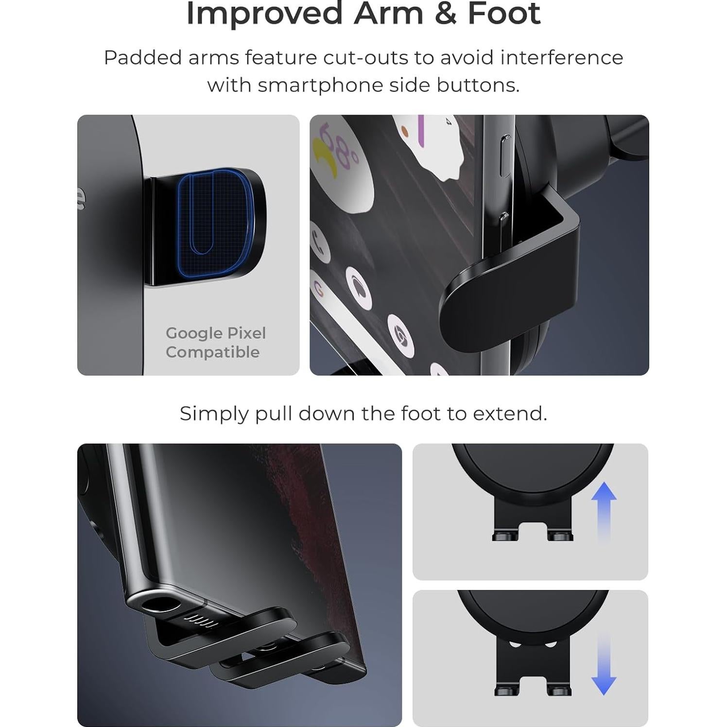Soporte de teléfono iOttie Auto Sense 2 con carga Qi