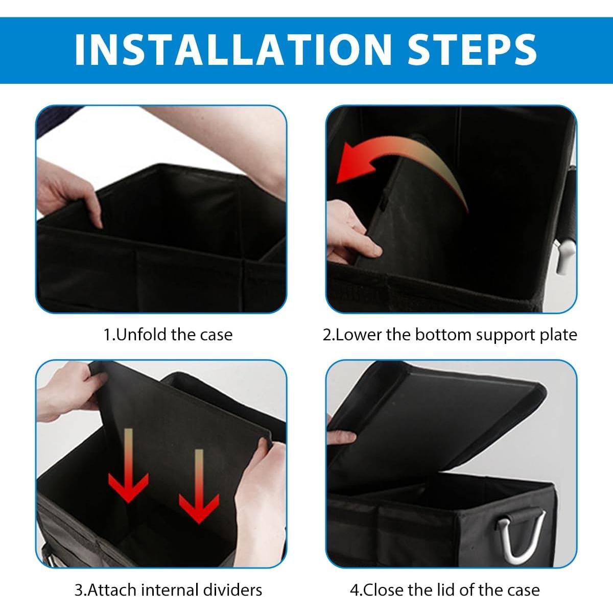 Organizador de Maletero de Coche BWBWND 28L Impermeable Plegable