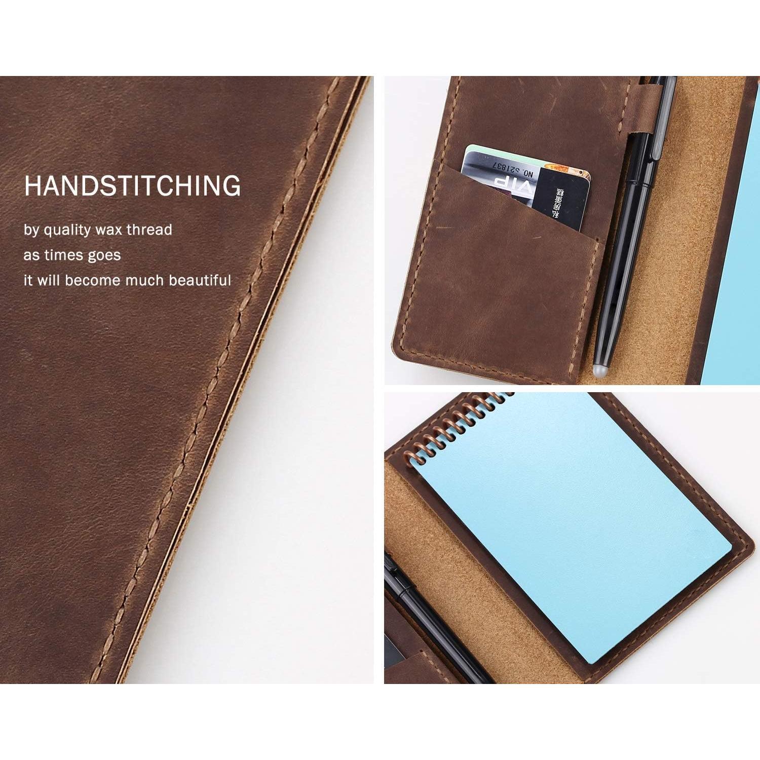 Cubierta de Diario de Cuero Robrasim Mini 8.9x14cm con Asa