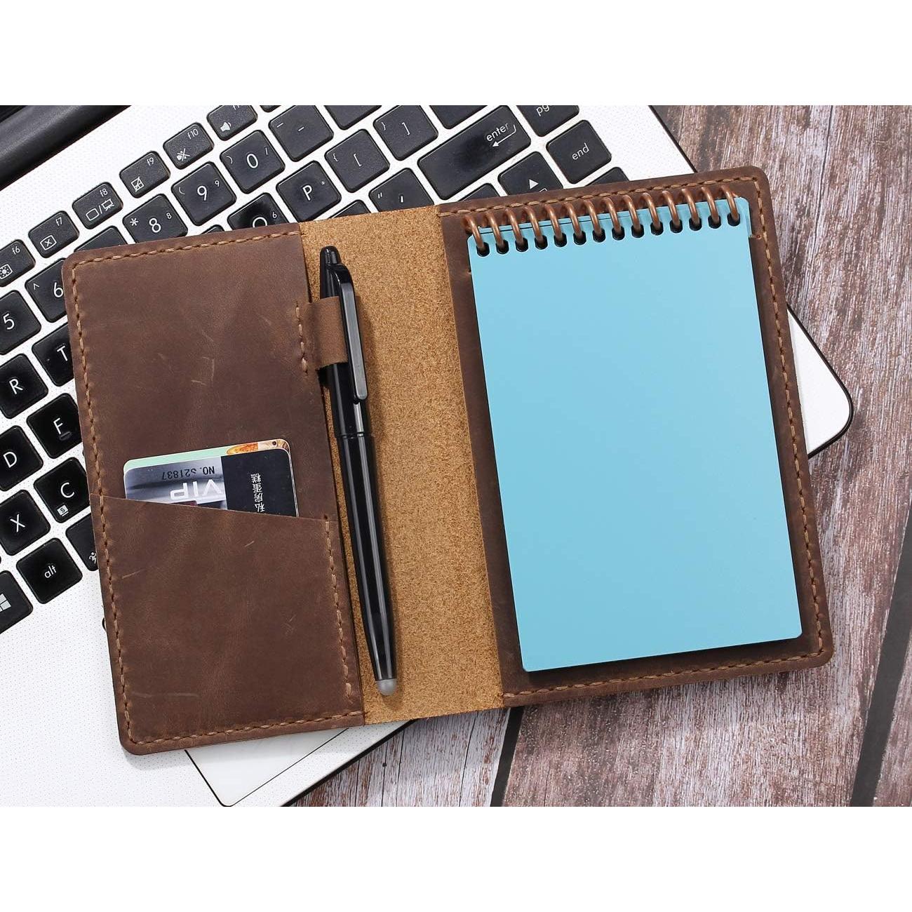 Cubierta de Diario de Cuero Robrasim Mini 8.9x14cm con Asa