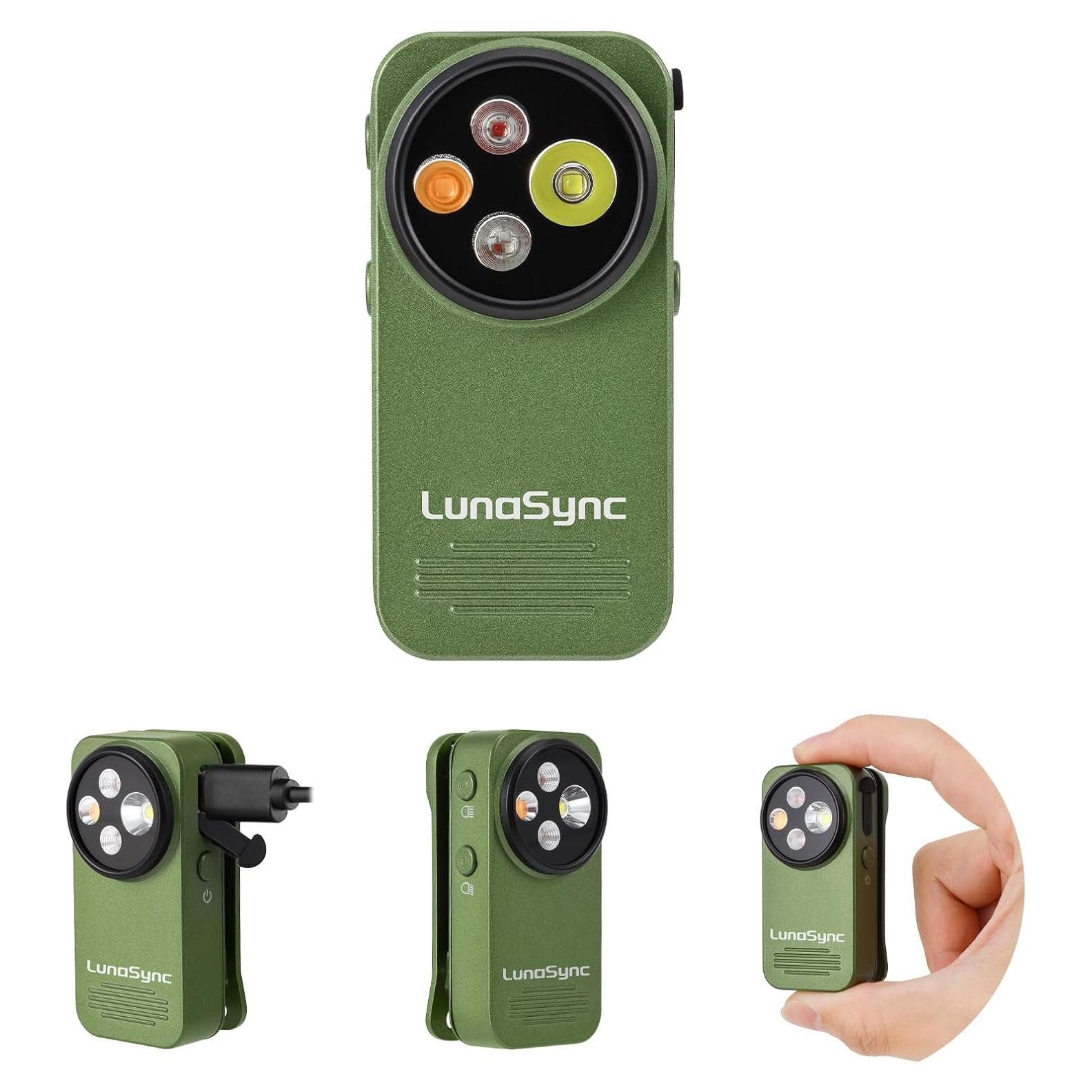 Linterna Recargable LunaSync EDC 600 Lúmenes IPX6 Verde