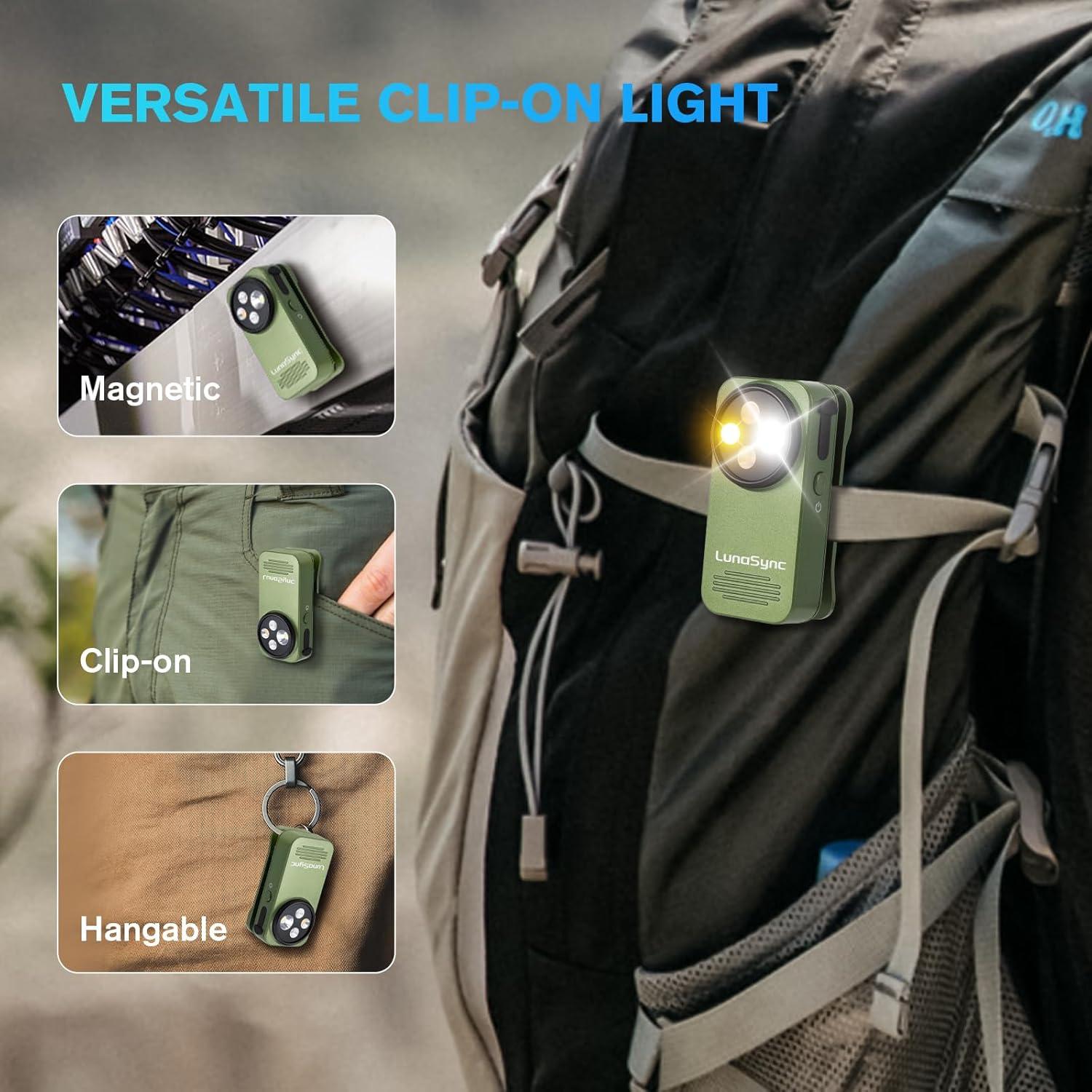 Linterna Recargable LunaSync EDC 600 Lúmenes IPX6 Verde