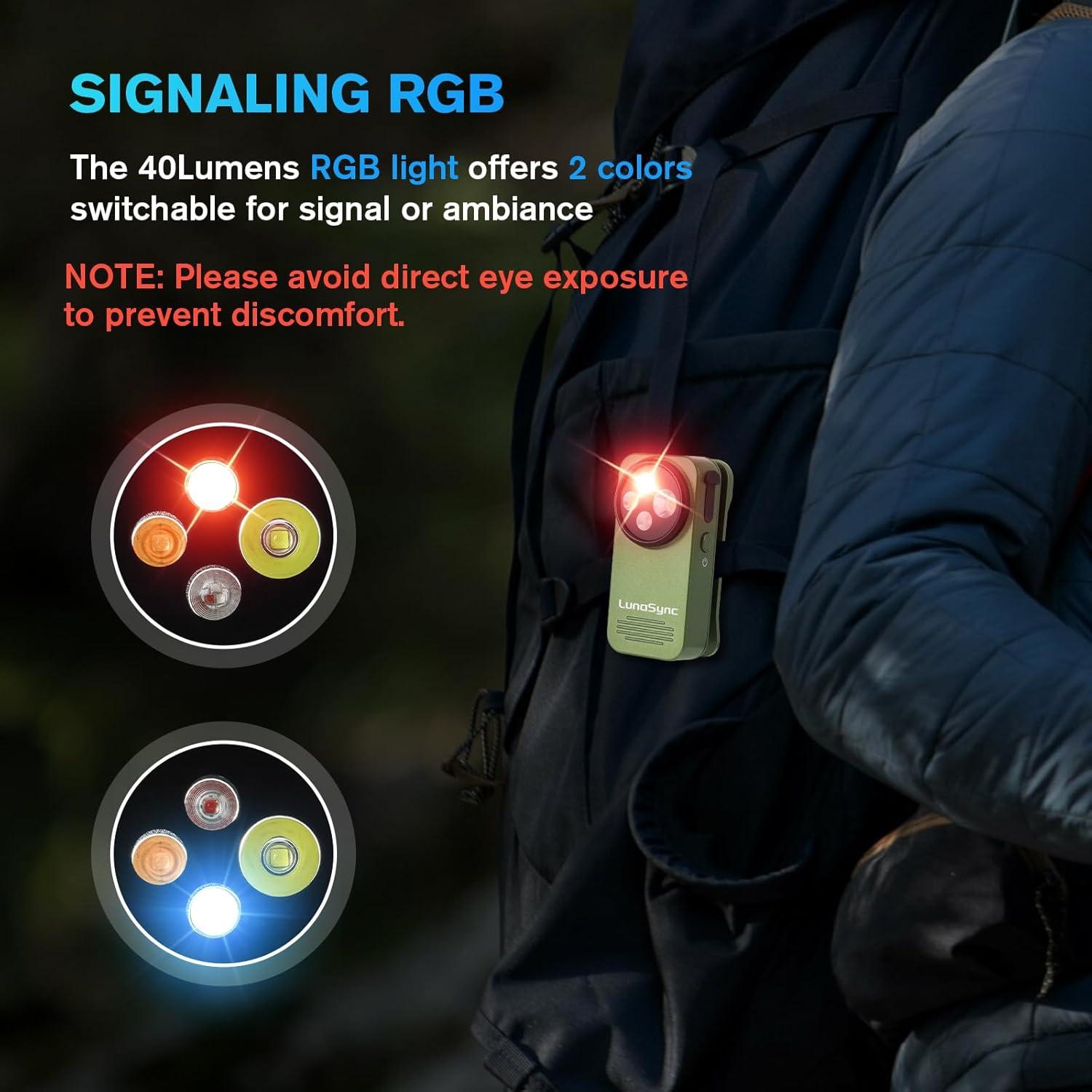 Linterna Recargable LunaSync EDC 600 Lúmenes IPX6 Verde