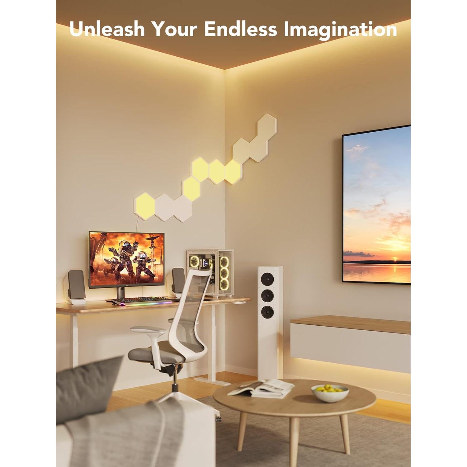 Paneles de Luz Hexagonales Govee Glide, 10 Piezas RGBIC