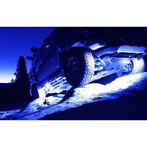 Kit de Luces LED de Roca 9W iJDMTOY 4 Piezas Azul IP68