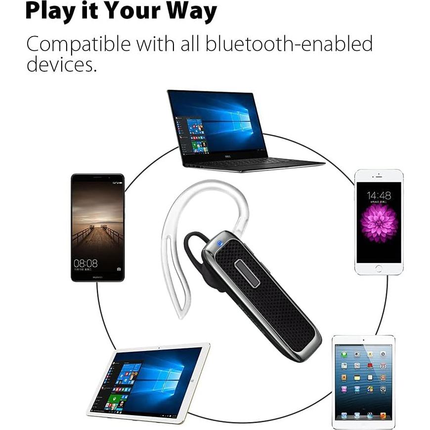 Auricular Bluetooth Marnana ME01 Inalámbrico Negro 18h Batería