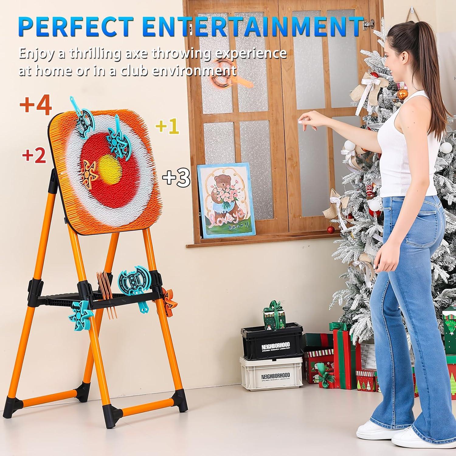 Juego de Lanzamiento de Hachas NUCTKP HTB845 con 8 Hachas