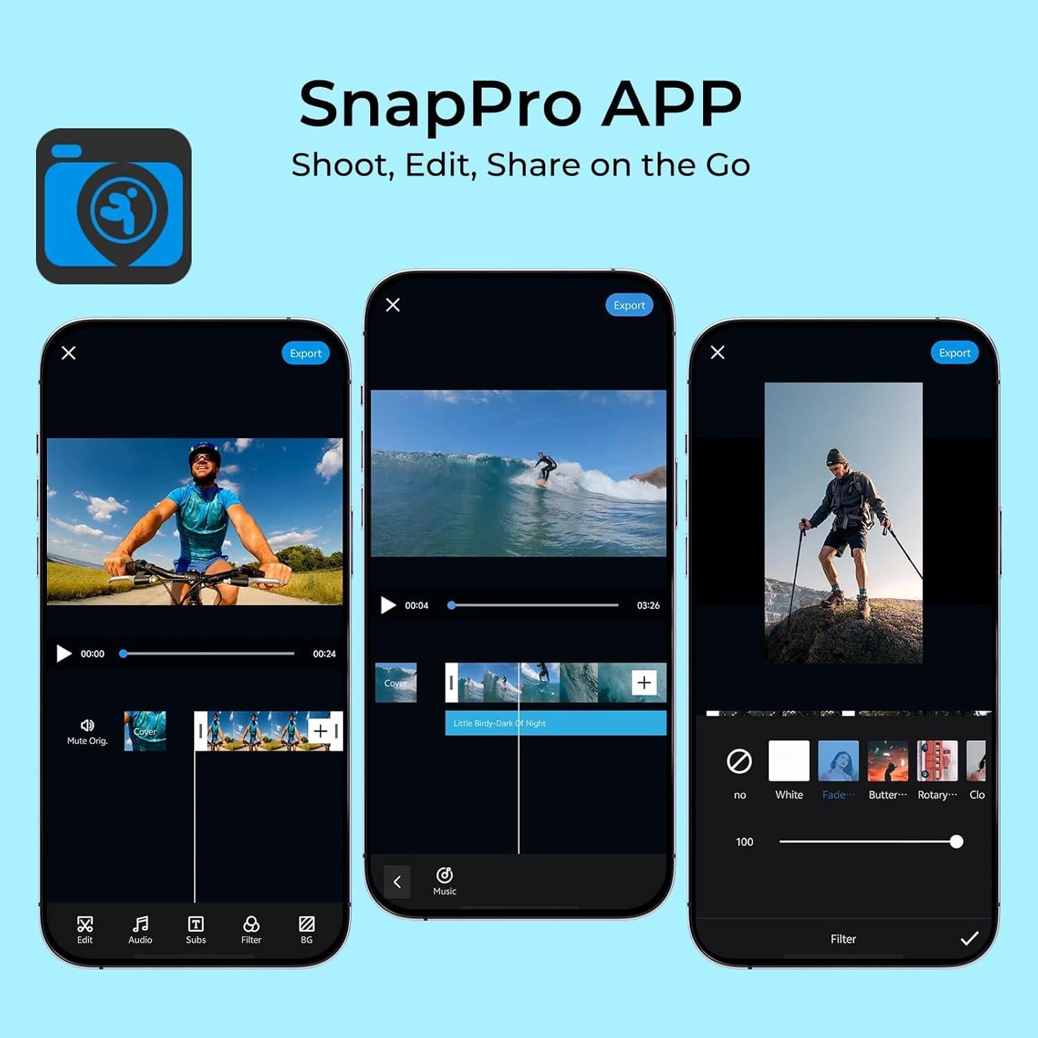 Cámara de acción Icefox i7 4K 60FPS 30MP con estuche impermeable