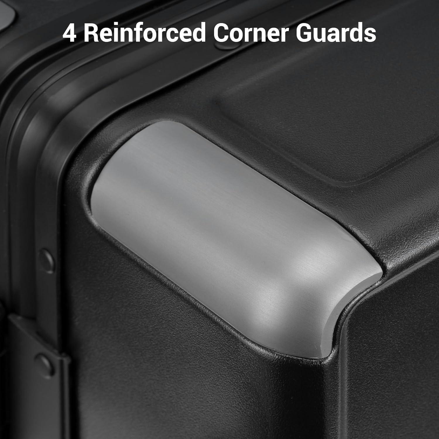 Maleta de Mano LEVEL8 20 Pulgadas Sin Cremallera Negra