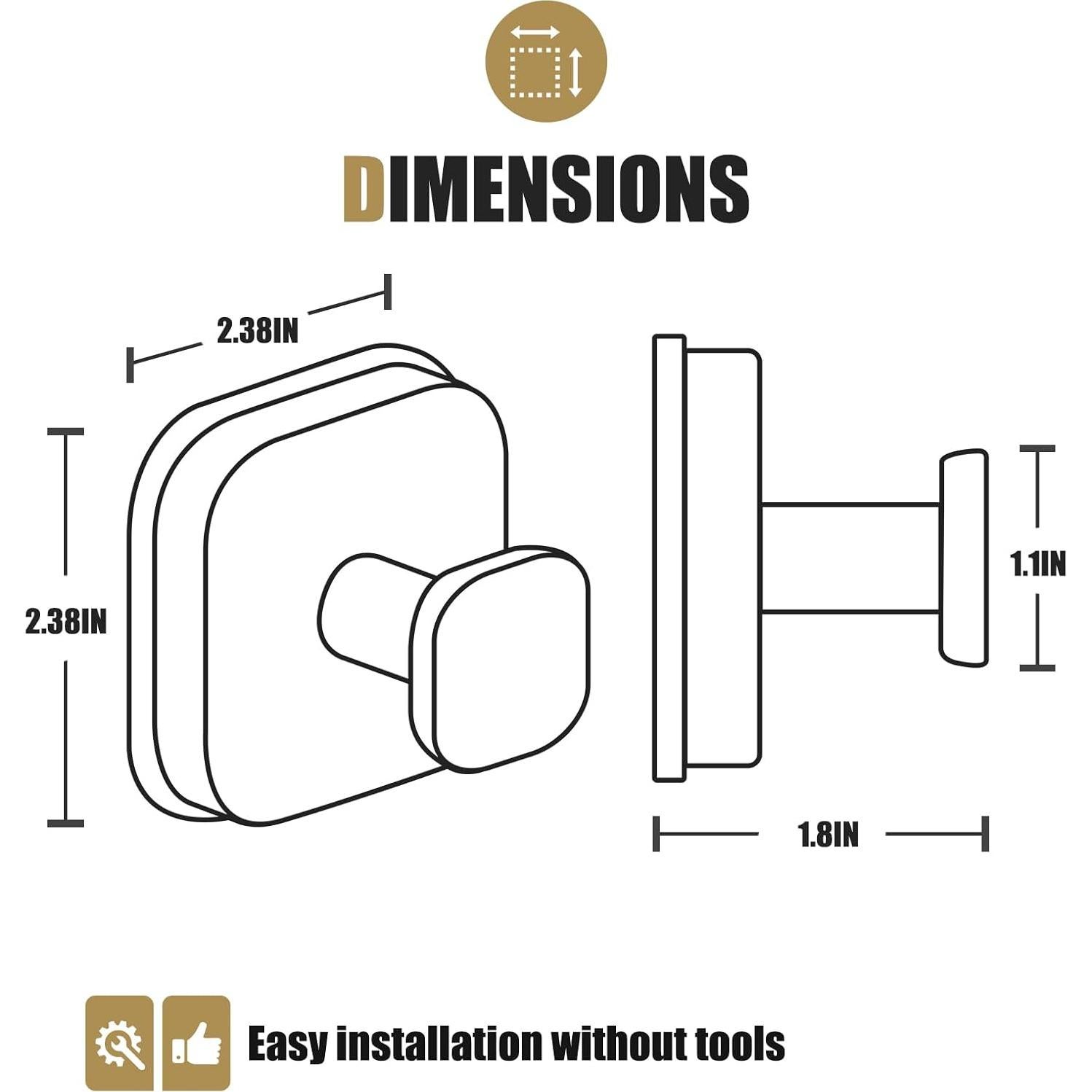 Ganchos de Ventosa BKV Negros 2 Paquete Alta Resistencia