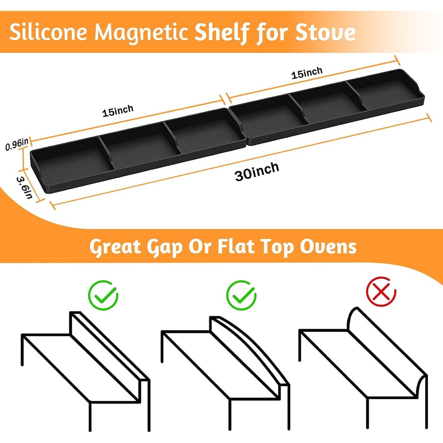 Estante Magnético de Silicona Foeacry 76 cm para Cocina