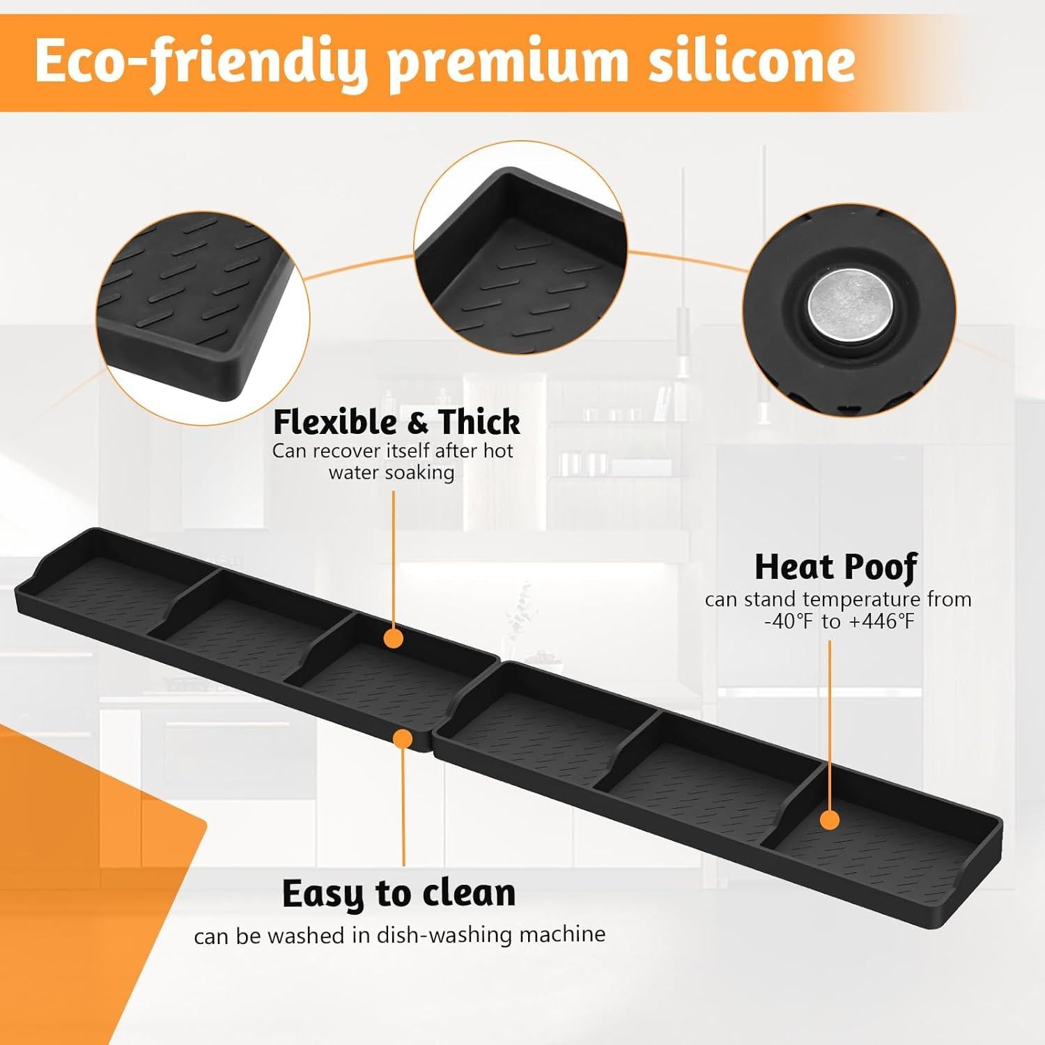 Estante Magnético de Silicona Foeacry 76 cm para Cocina